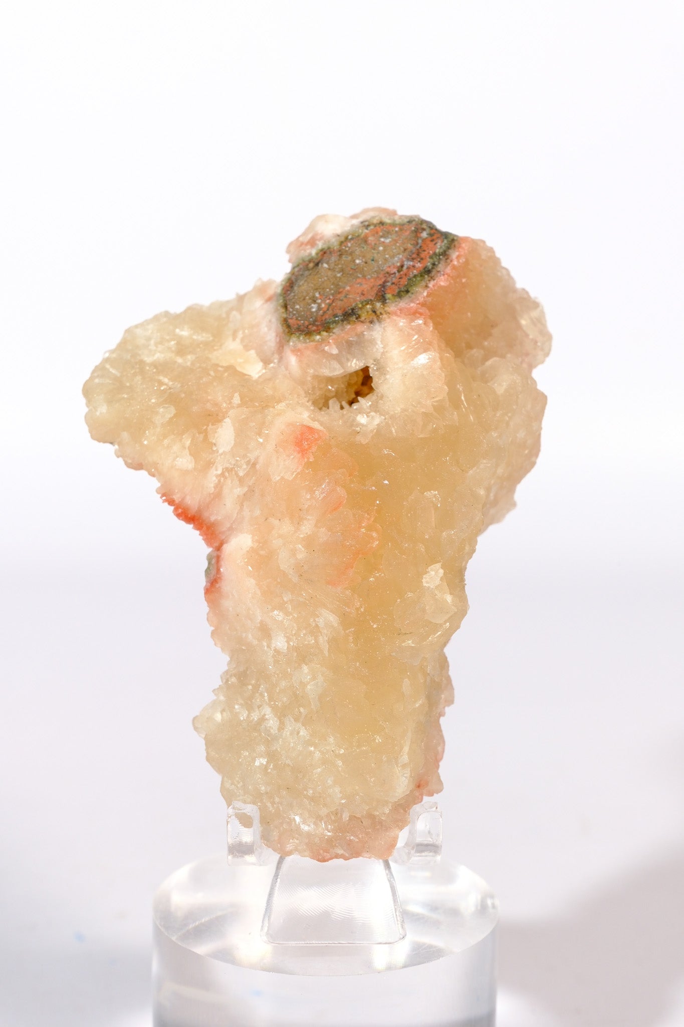 Hematite Coated Apophyllite on Stilbite Cluster