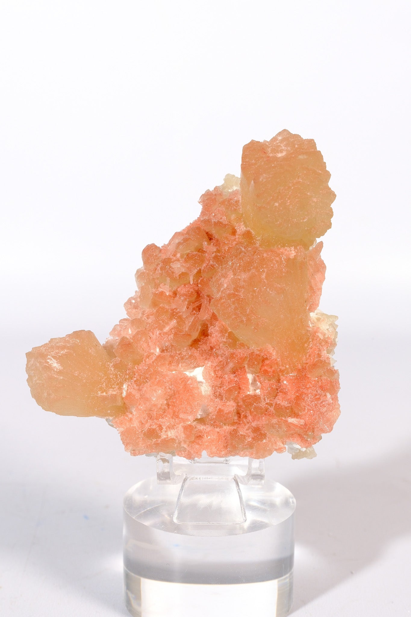 Hematite Coated Apophyllite on Stilbite Cluster