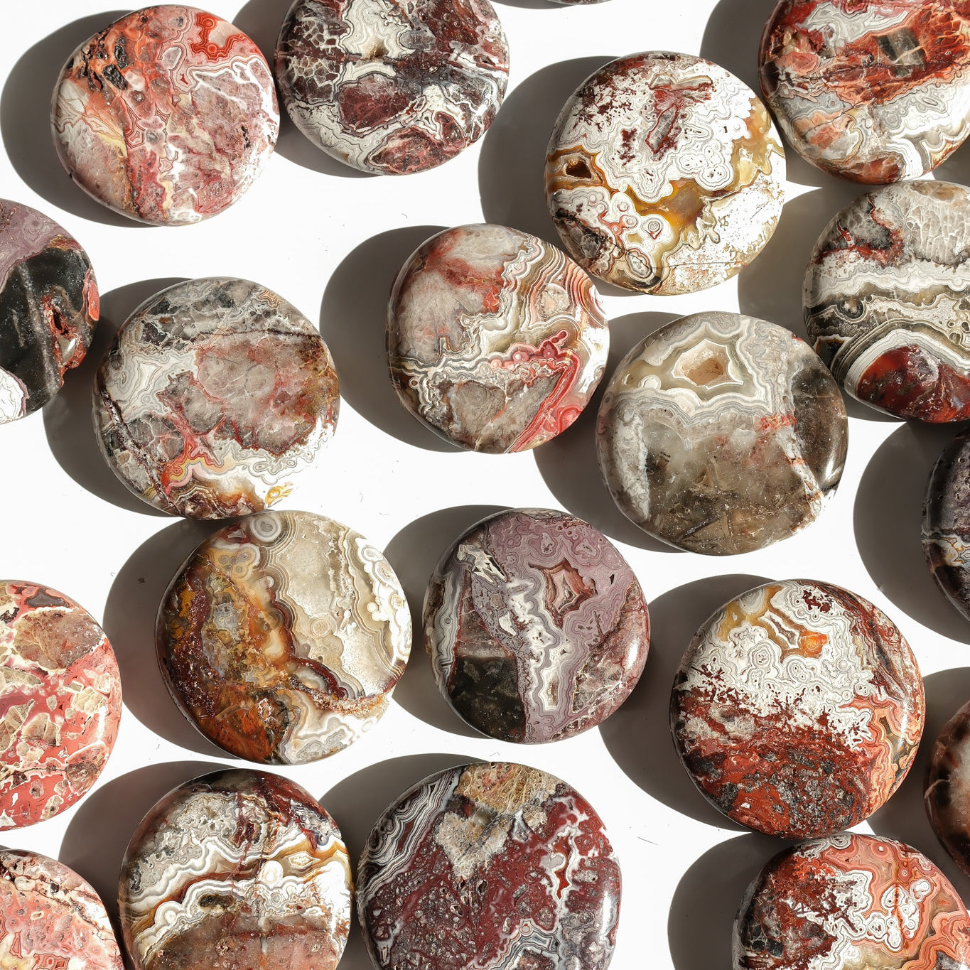 Crazy Lace Agate Flat Stone