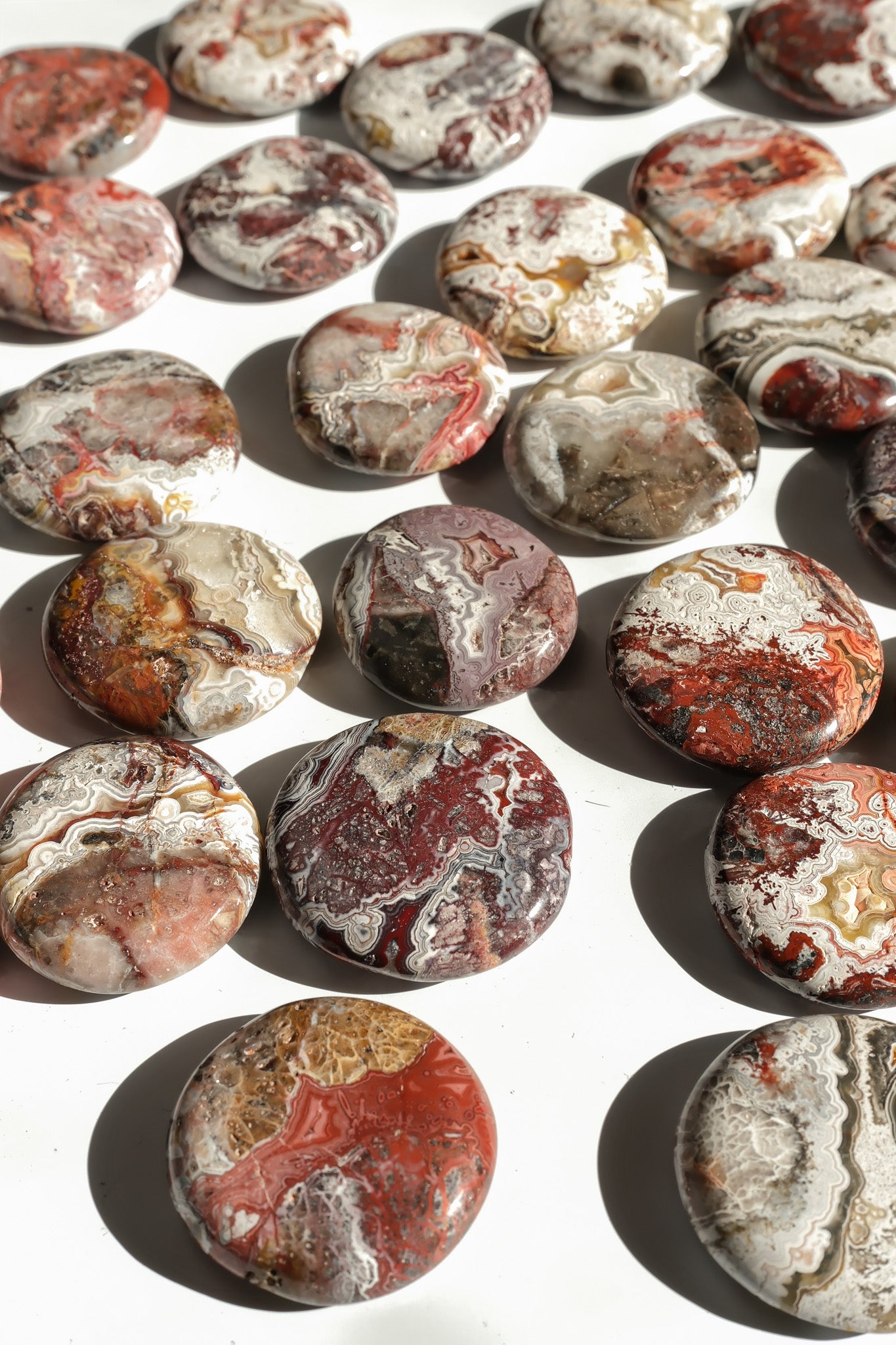 Crazy Lace Agate Flat Stone