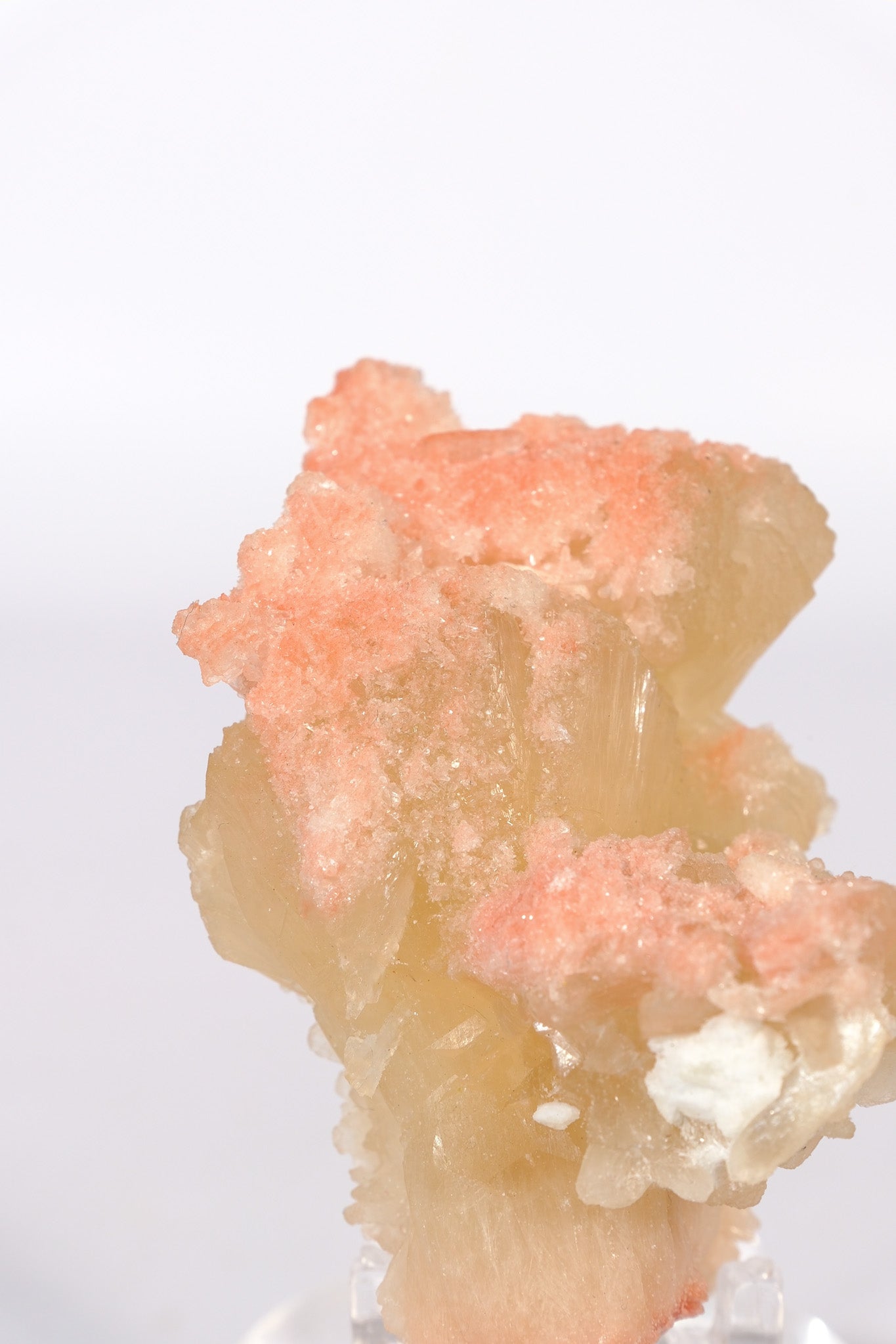 Hematite Coated Apophyllite on Stilbite Cluster