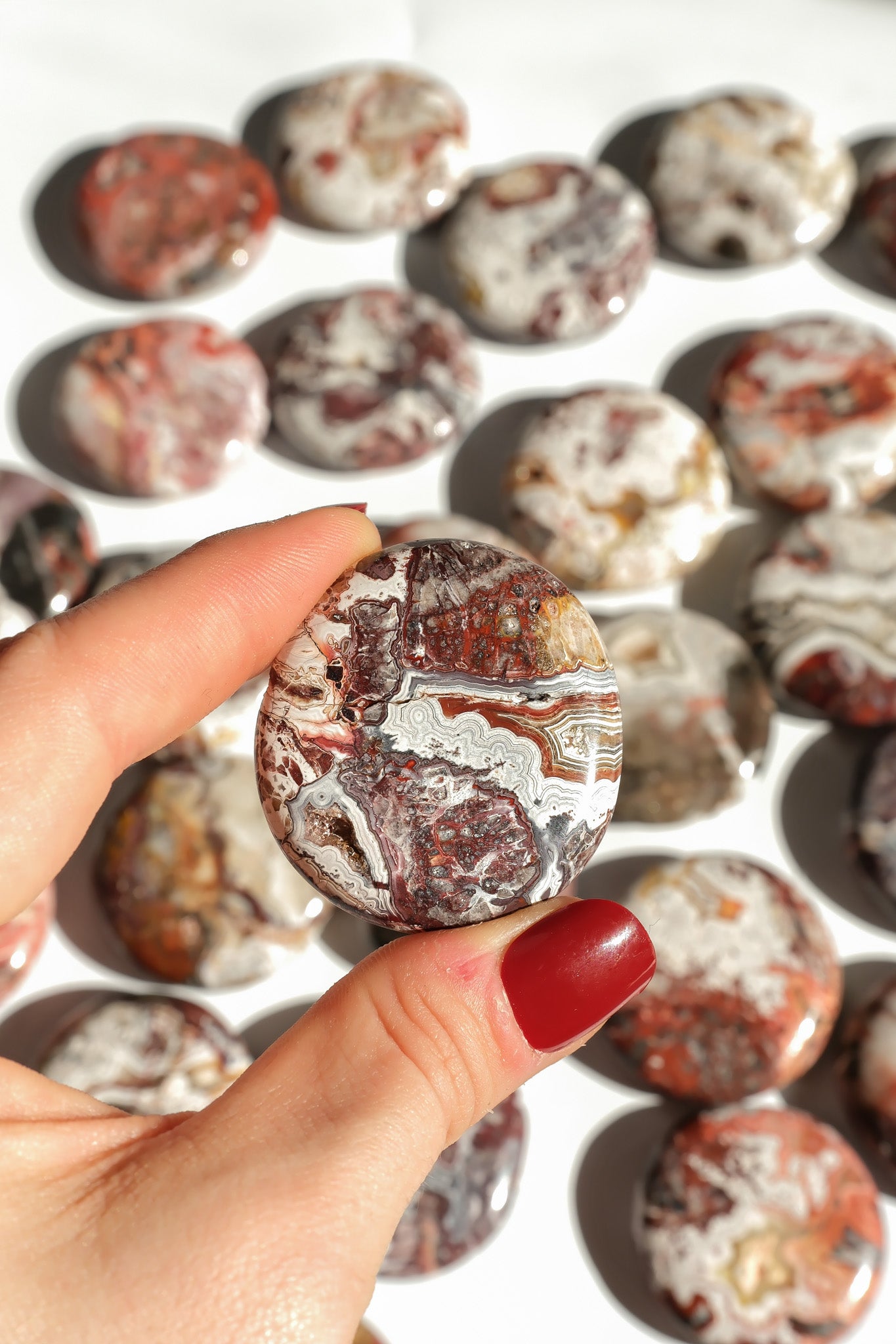 Crazy Lace Agate Flat Stone