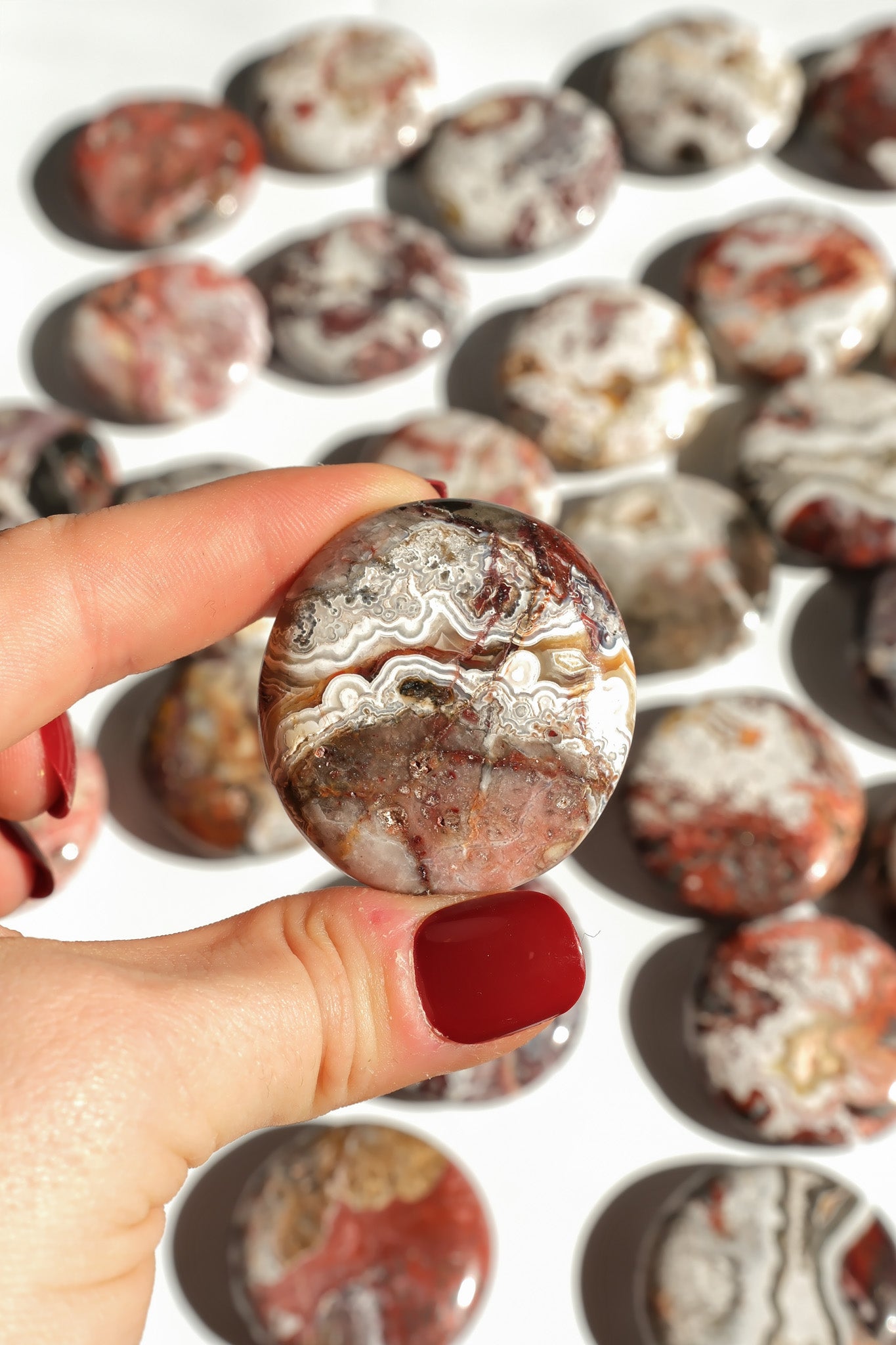 Crazy Lace Agate Flat Stone