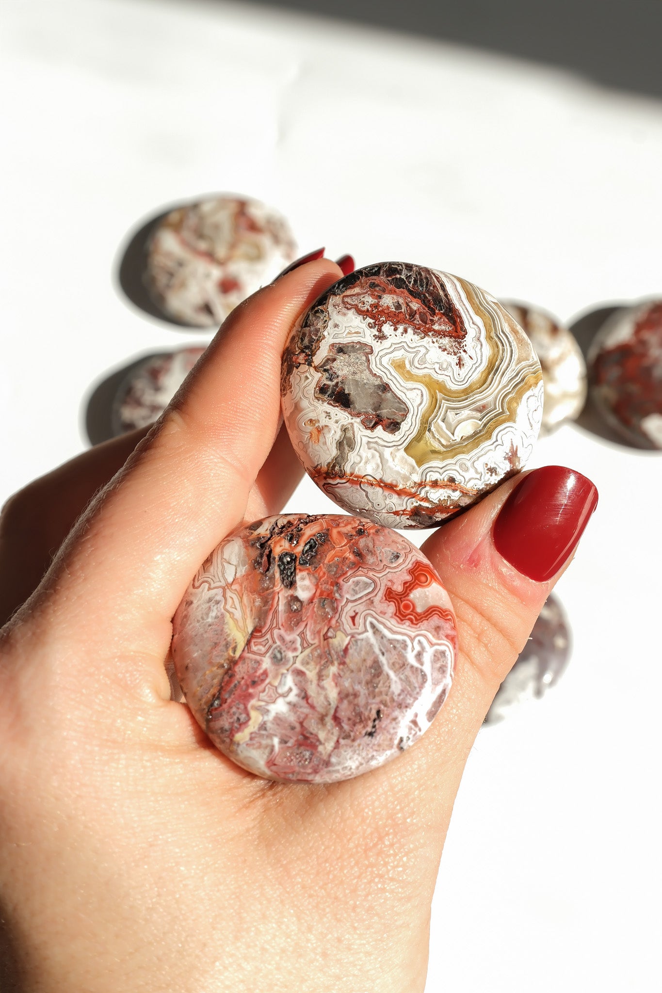 Crazy Lace Agate Flat Stone
