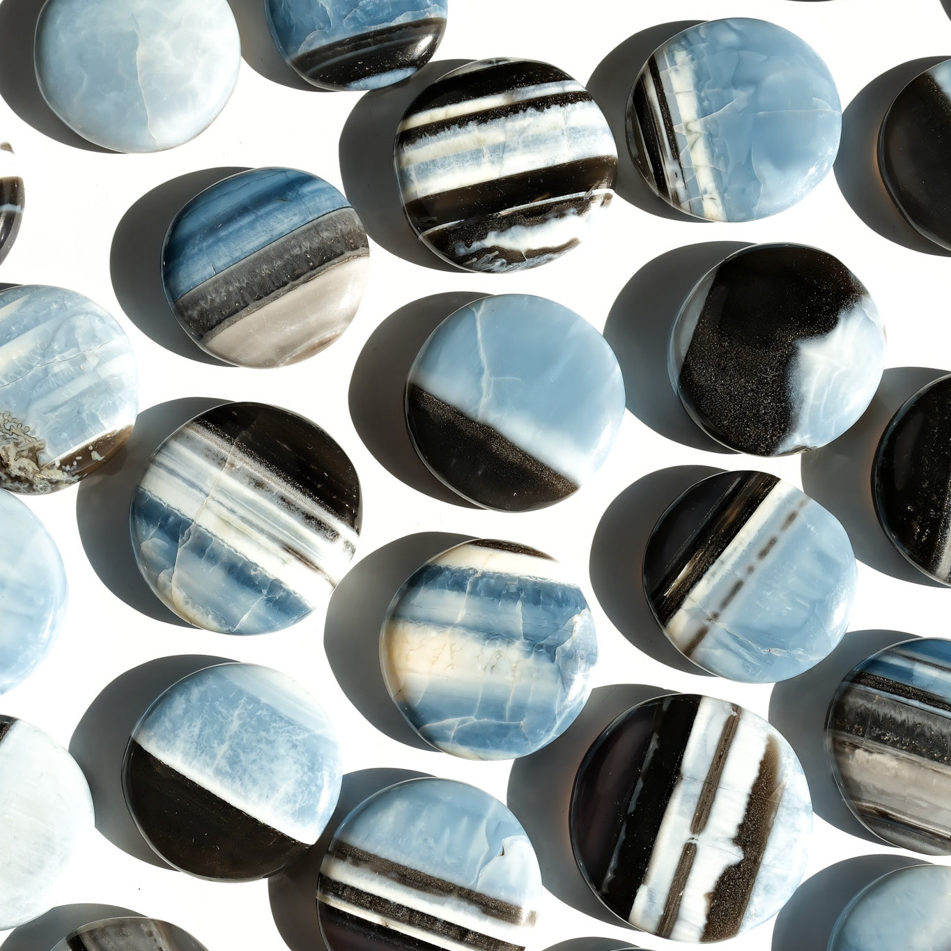 Blue Opal Flat Stone