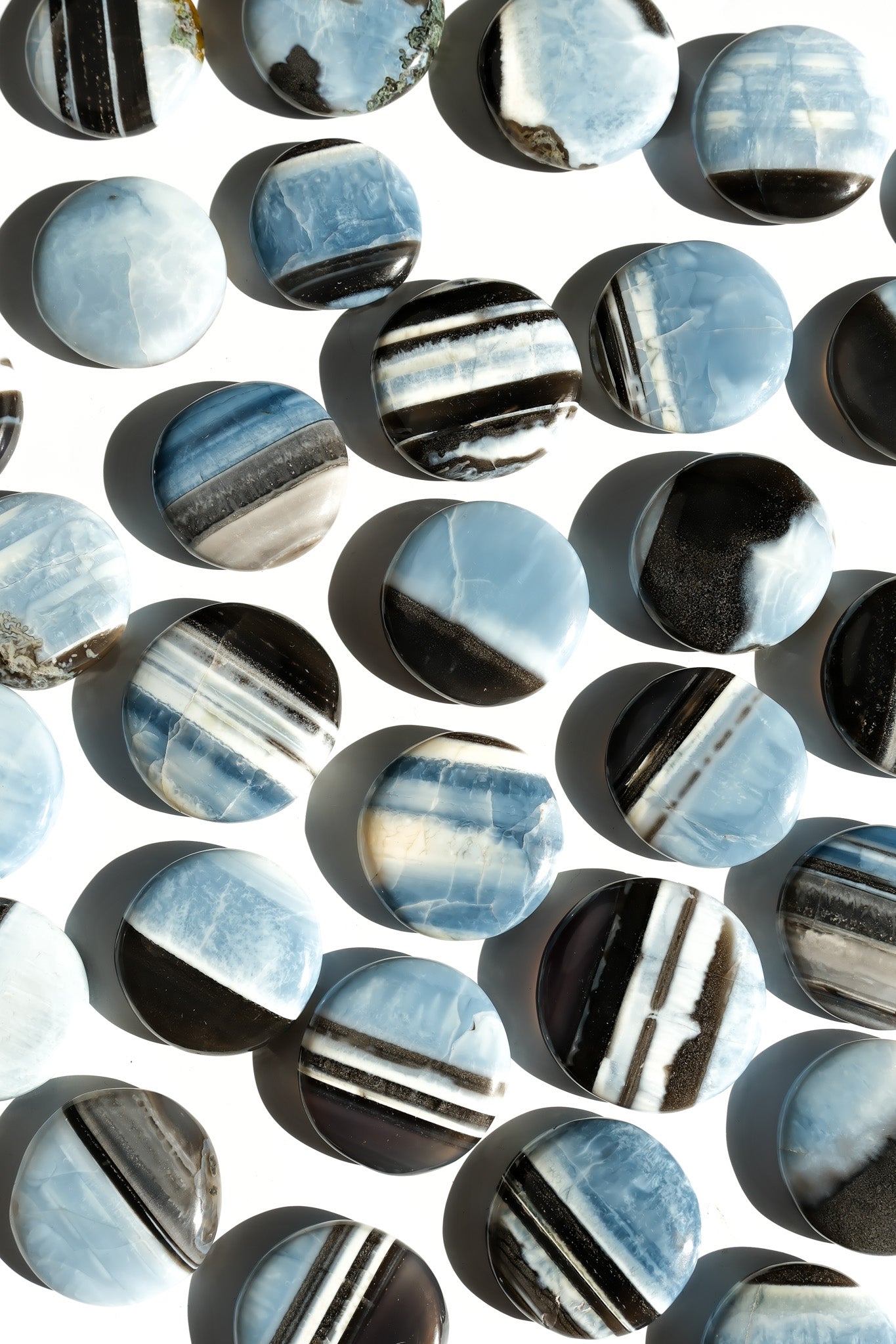 Blue Opal Flat Stone