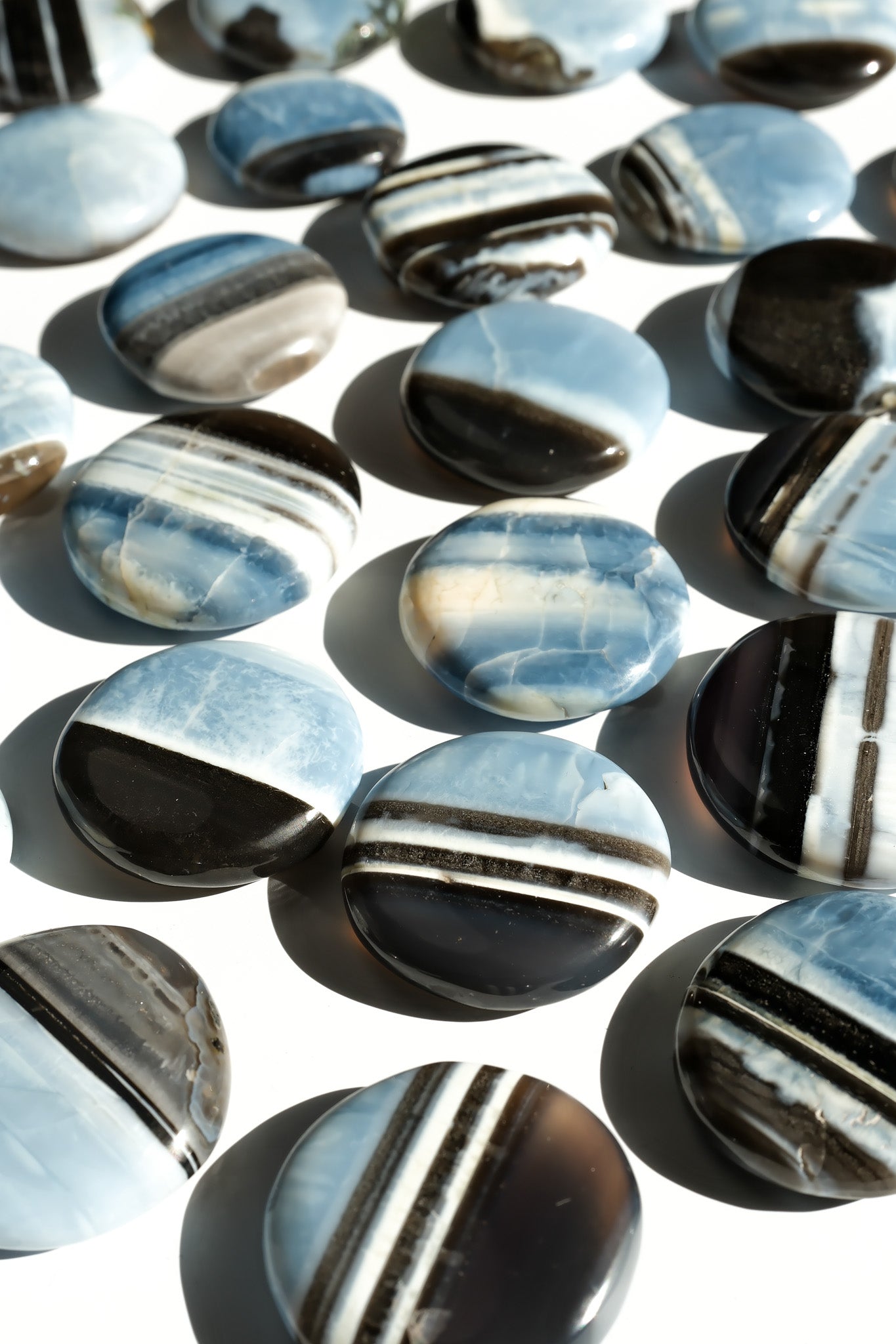 Blue Opal Flat Stone