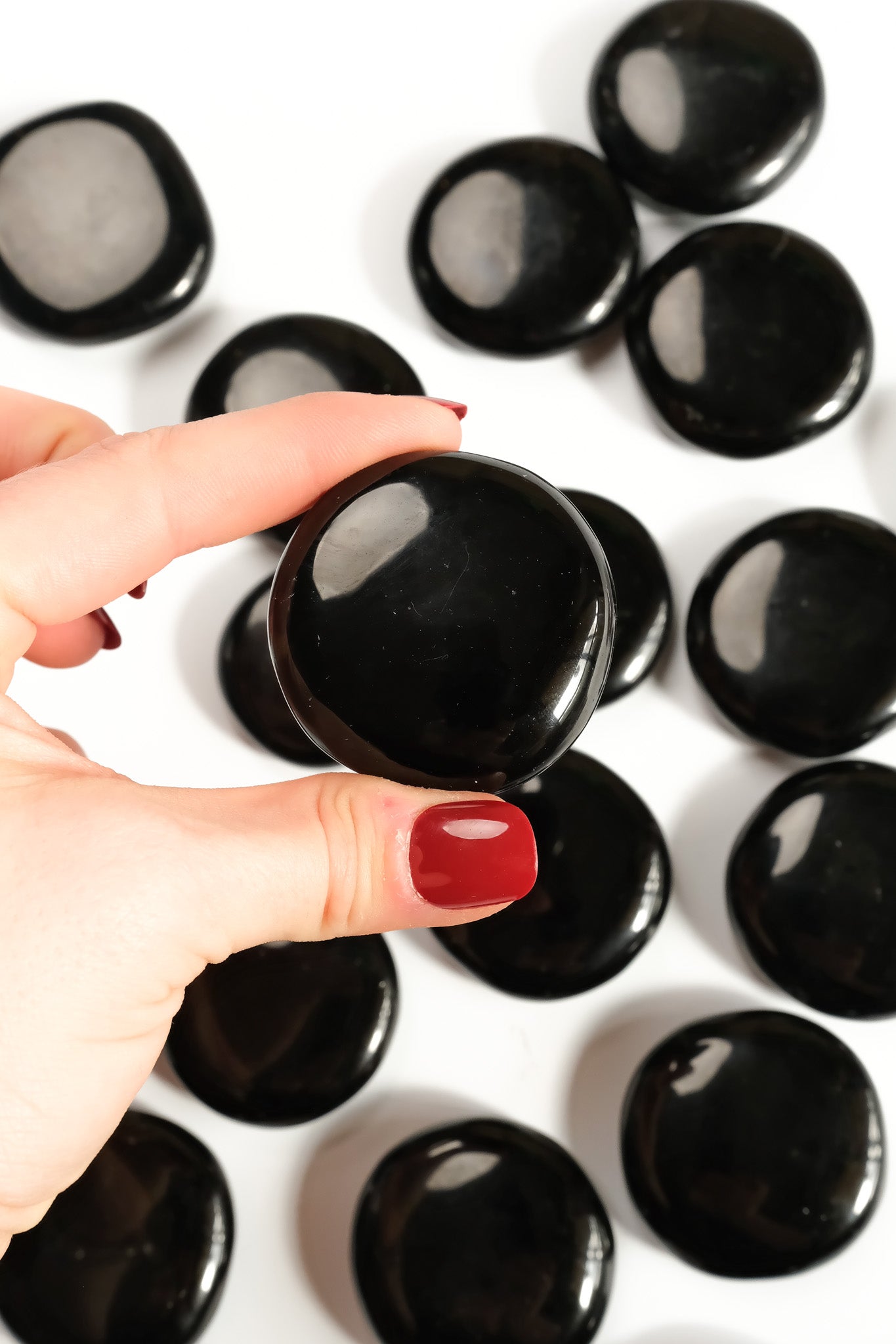 Black Obsidian Flat Stone