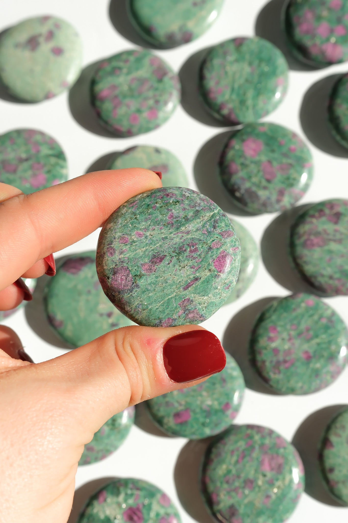 Ruby Fuchsite Flat Stone
