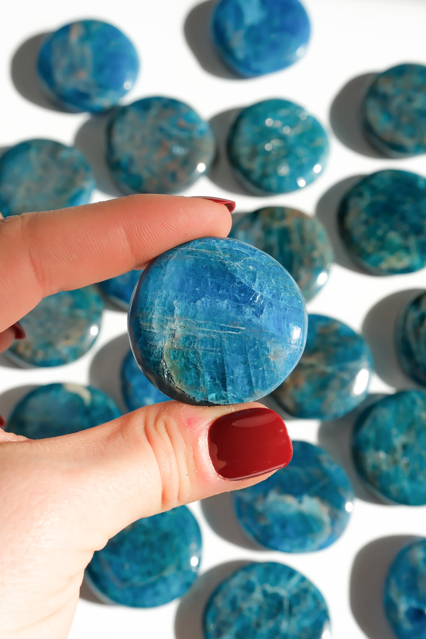 Blue Apatite Flat Stone
