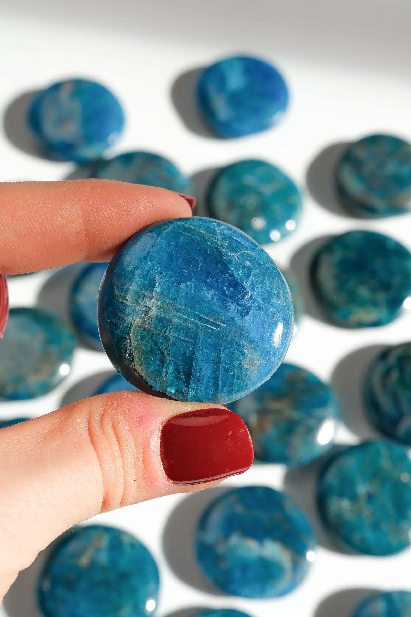 Blue Apatite Flat Stone