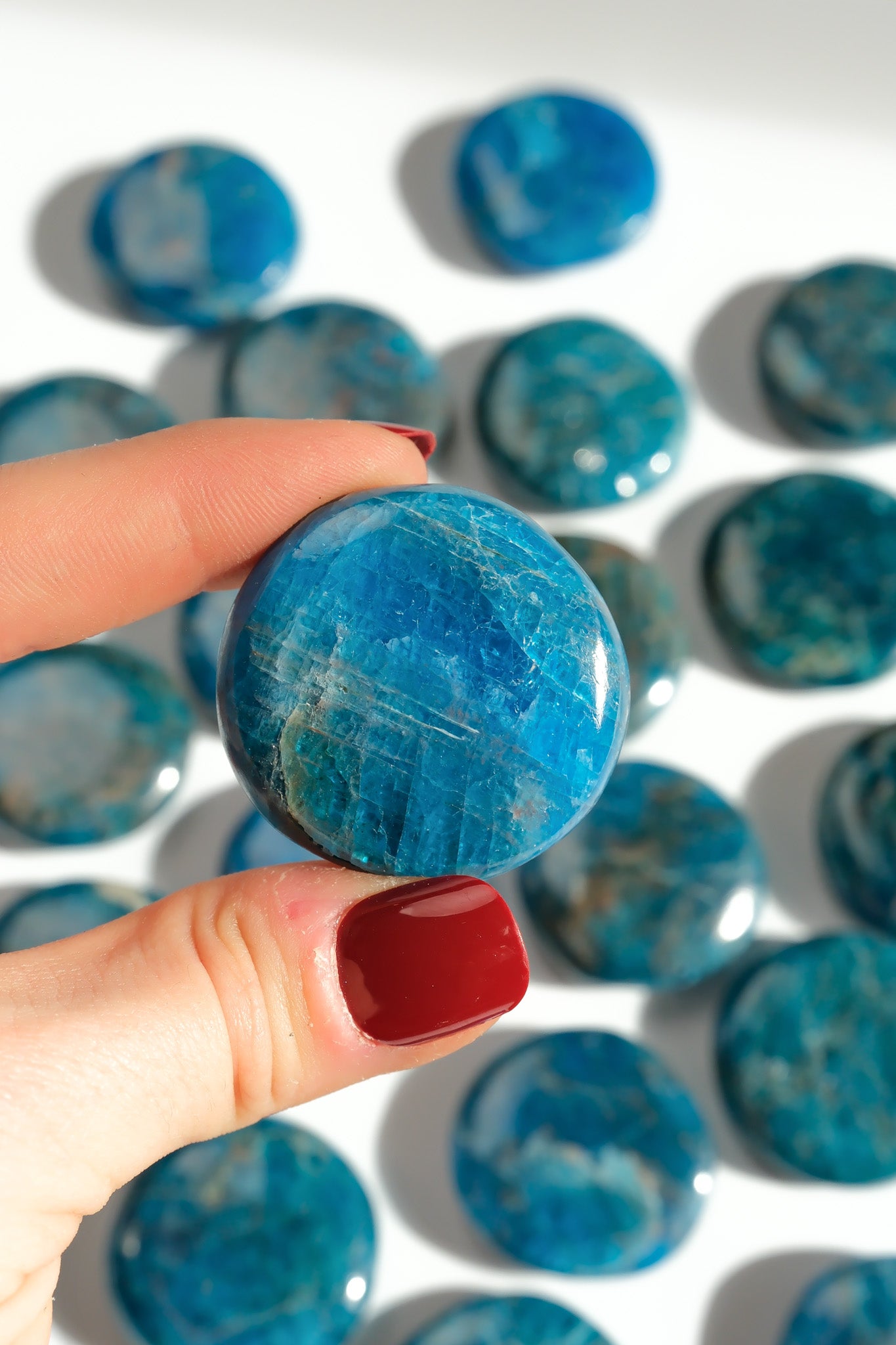 Blue Apatite Flat Stone