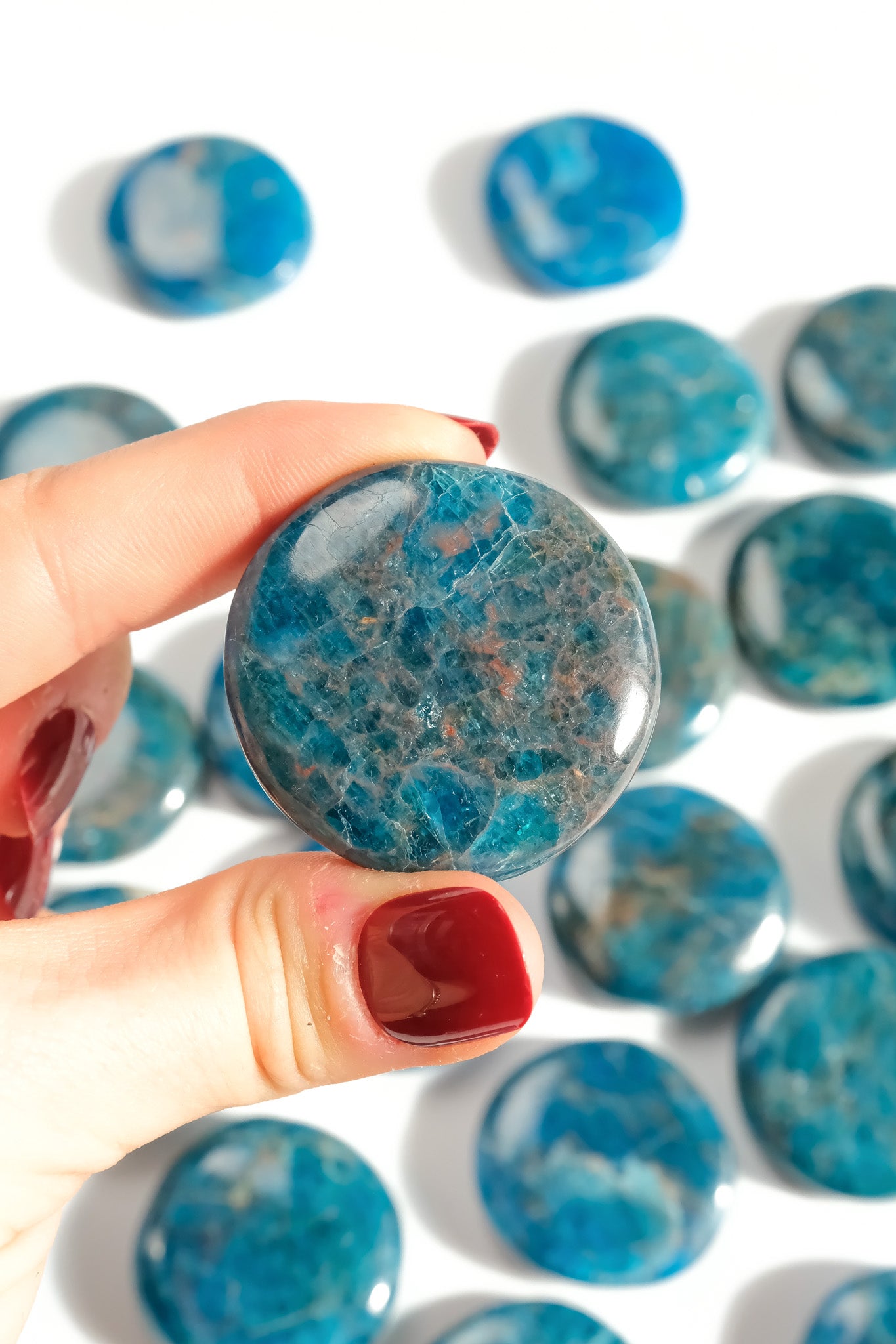 Blue Apatite Flat Stone