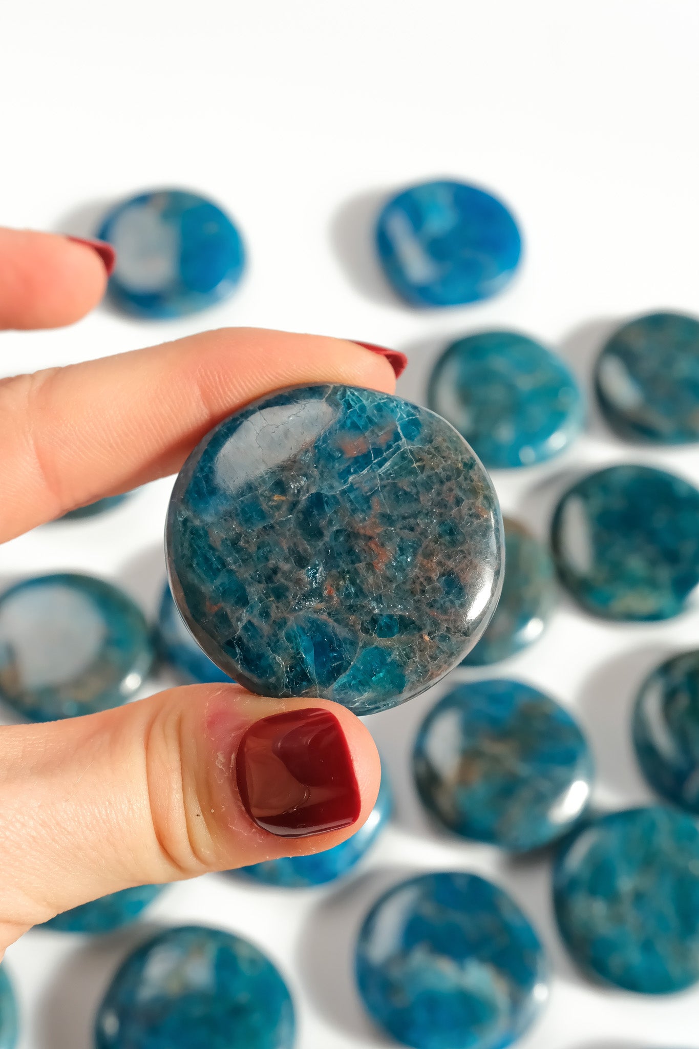 Blue Apatite Flat Stone