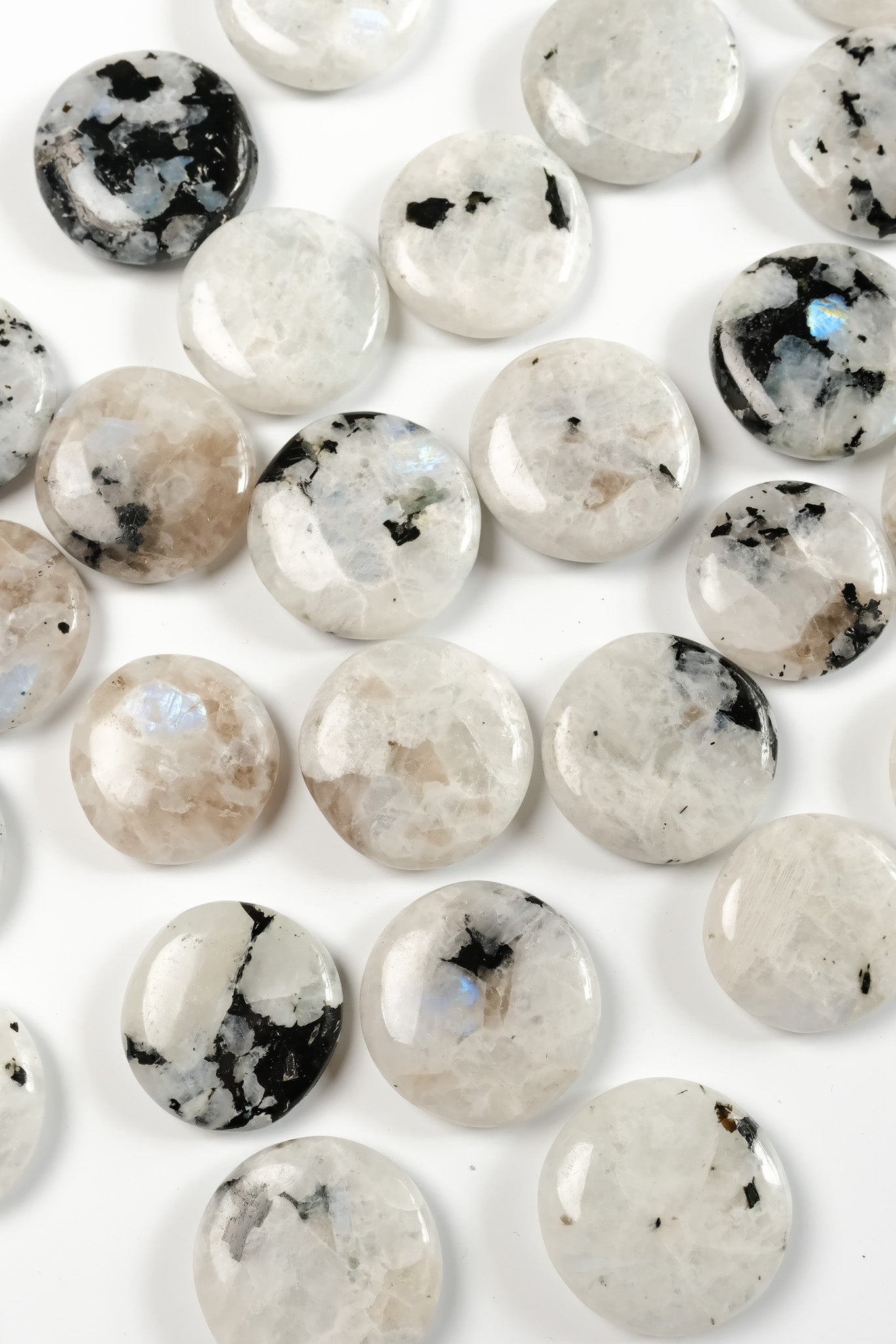 Rainbow Moonstone Flat Stone