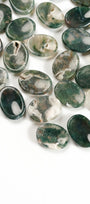 Moss Agate Worry Stone