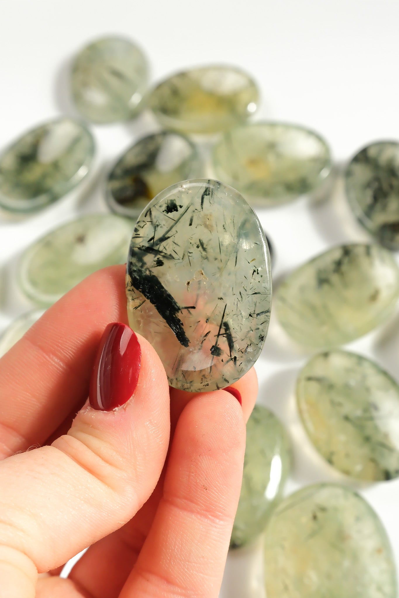 Prehnite Worry Stone
