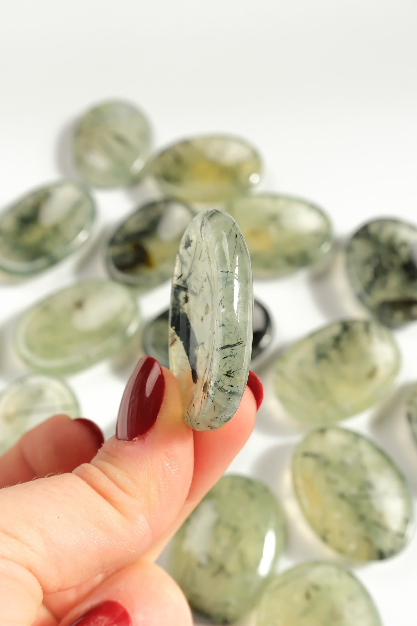 Prehnite Worry Stone