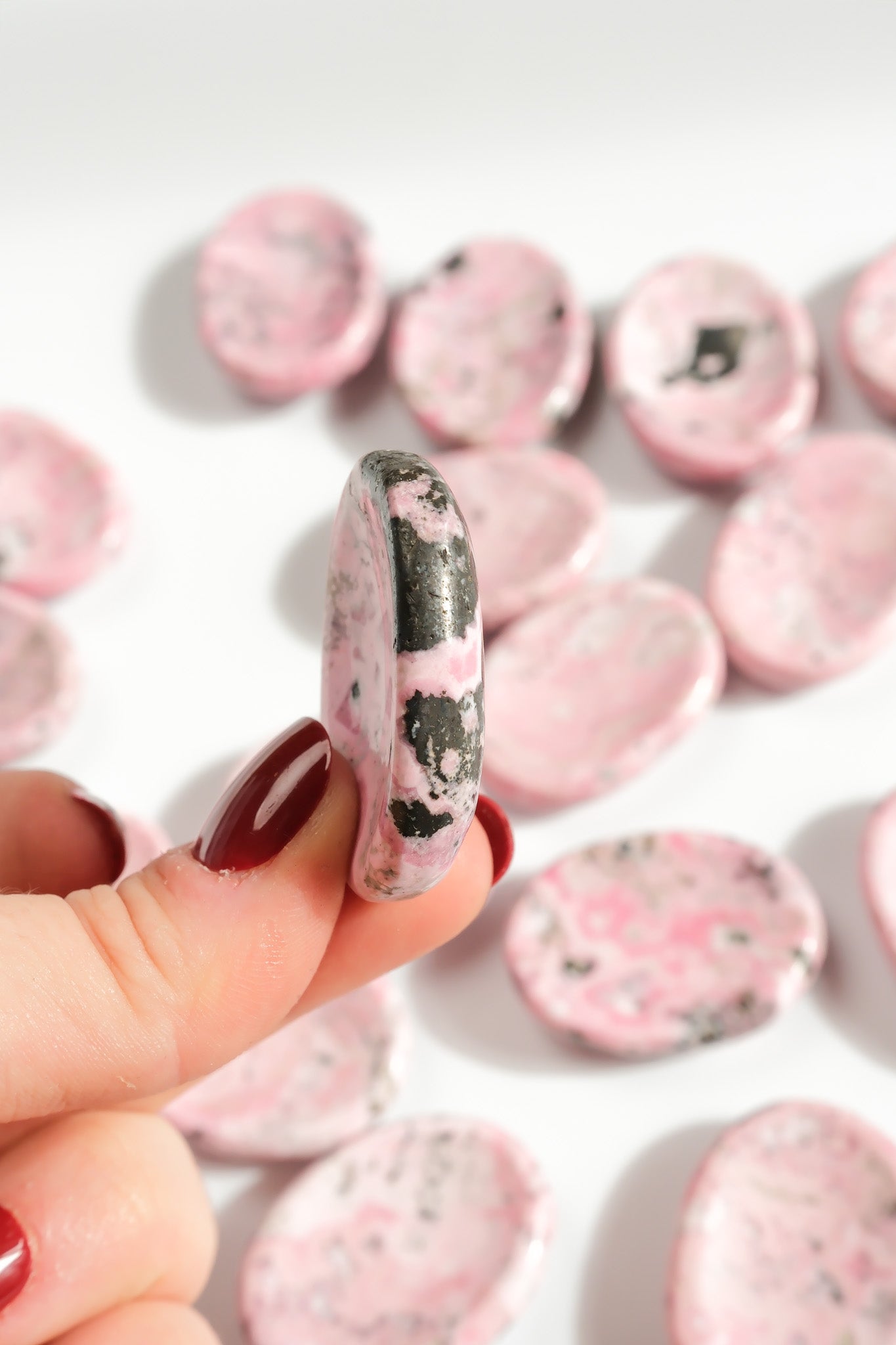 Rhodonite Worry Stone