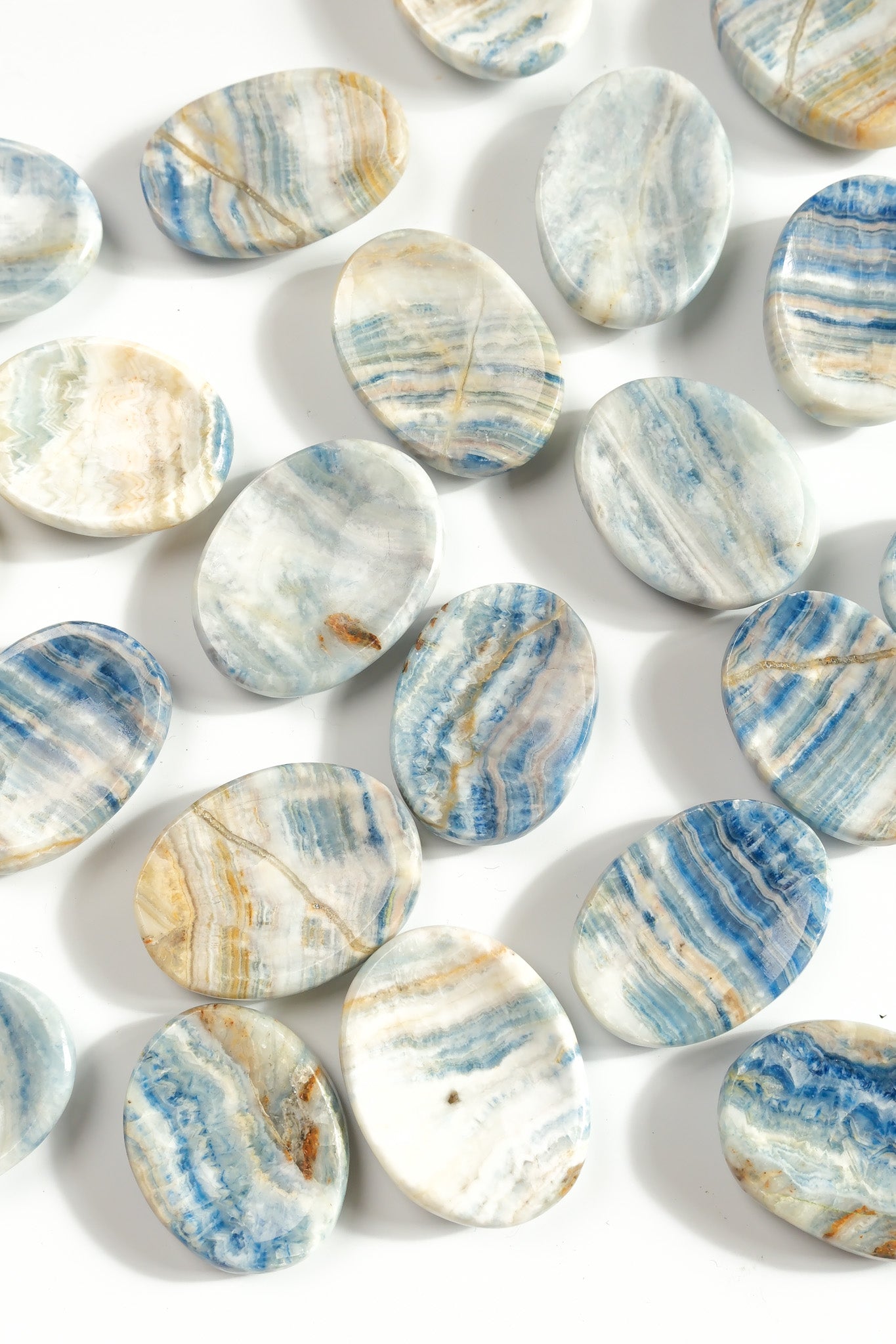 Blue Scheelite Worry Stone