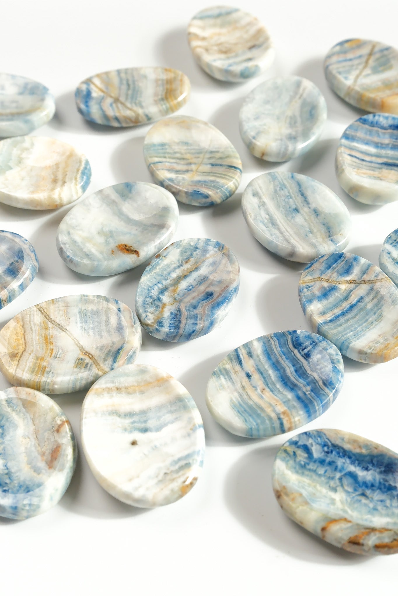 Blue Scheelite Worry Stone