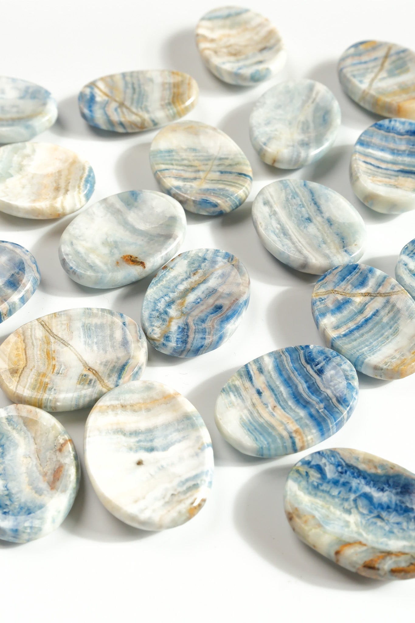 Blue Scheelite Worry Stone