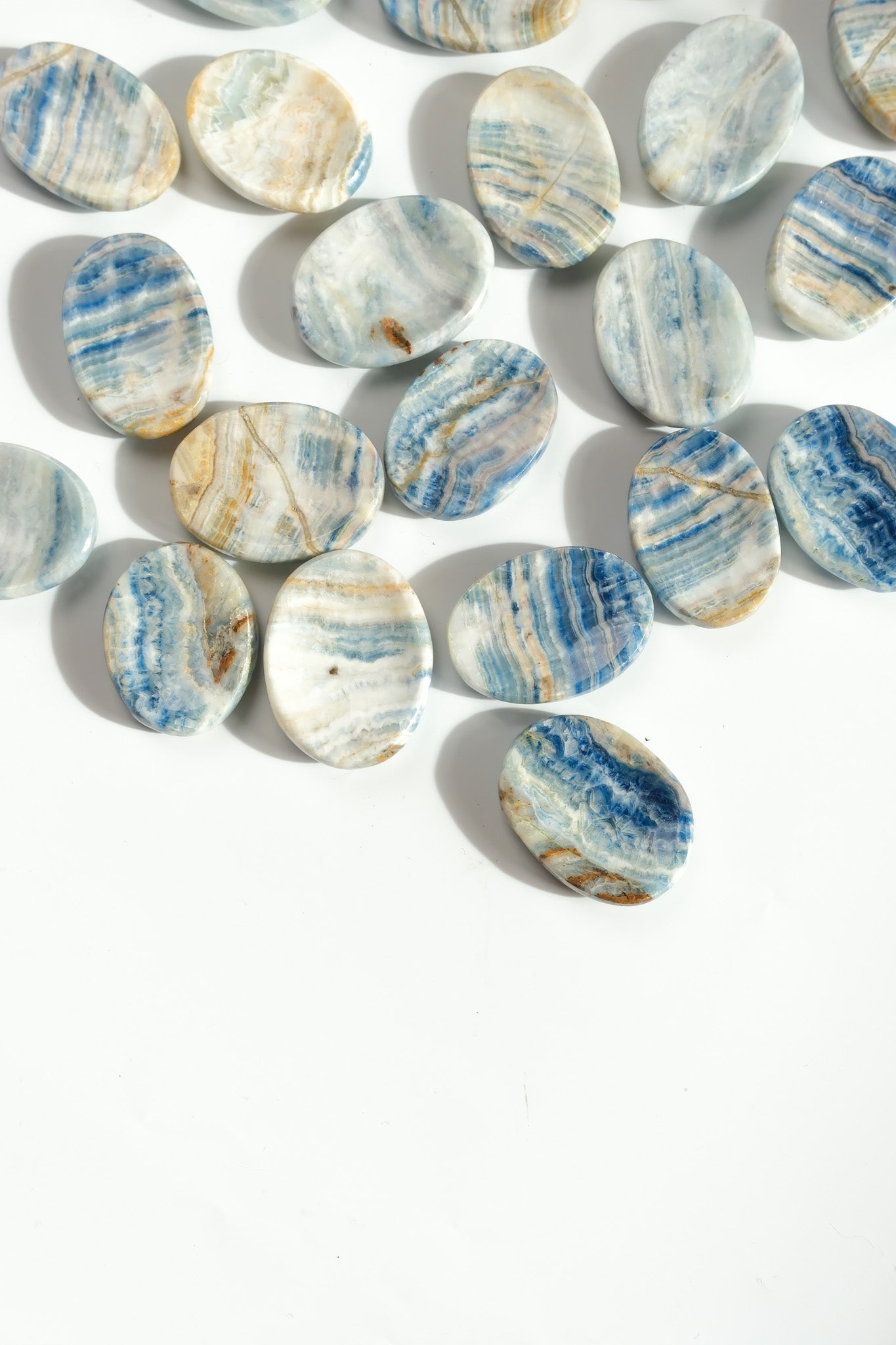 Blue Scheelite Worry Stone