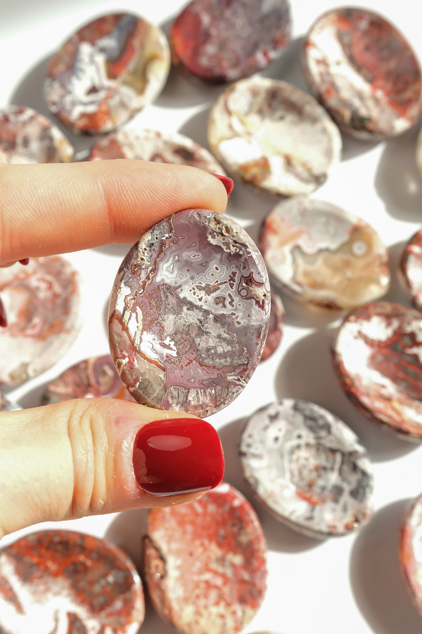 Crazy Lace Agate Worry Stone