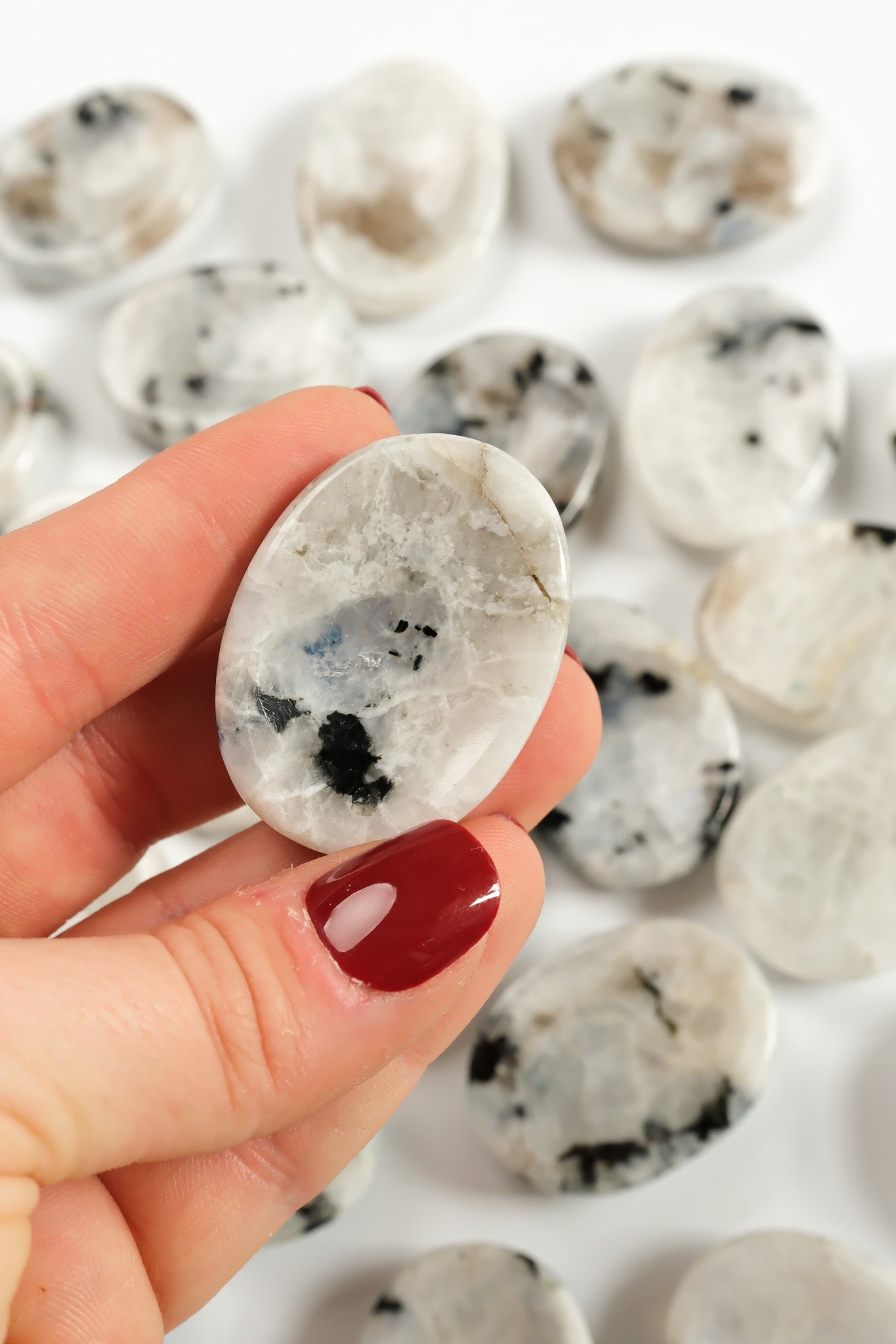 Rainbow Moonstone Worry Stone