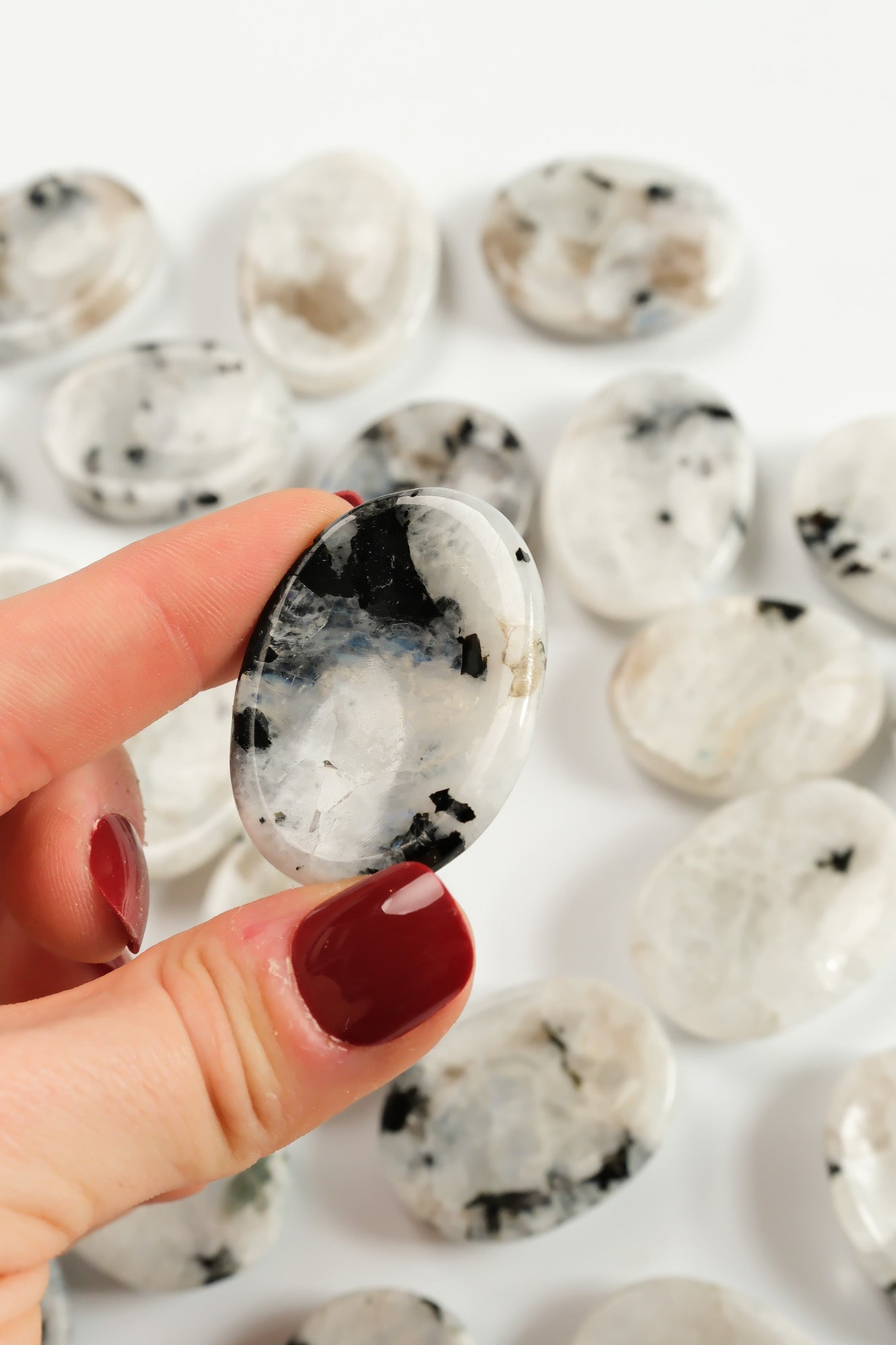 Rainbow Moonstone Worry Stone