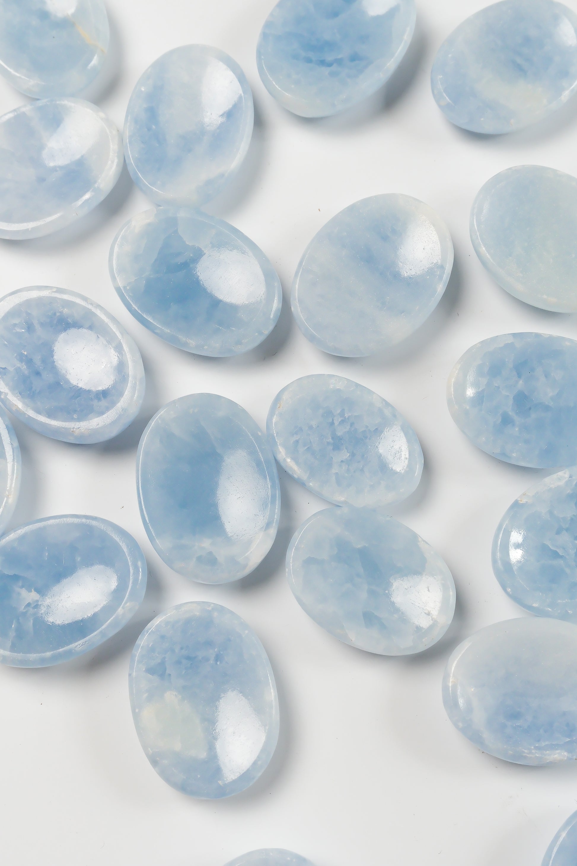 Blue Calcite Worry Stone