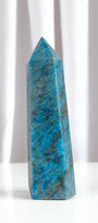 Blue Apatite Tower - slight lean