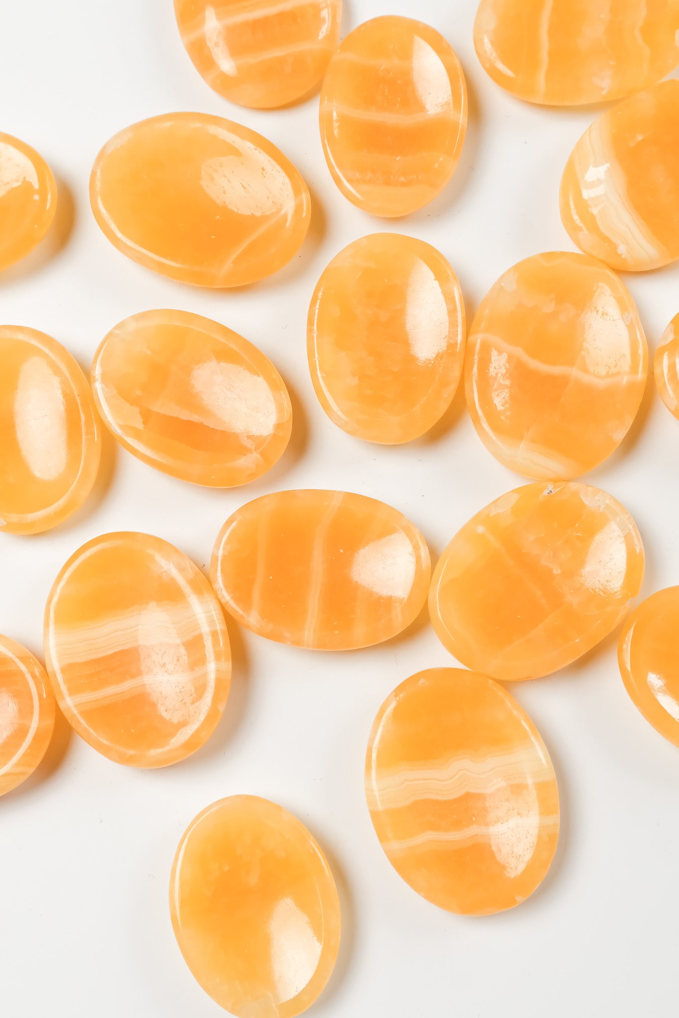 Orange Calcite Worry Stone