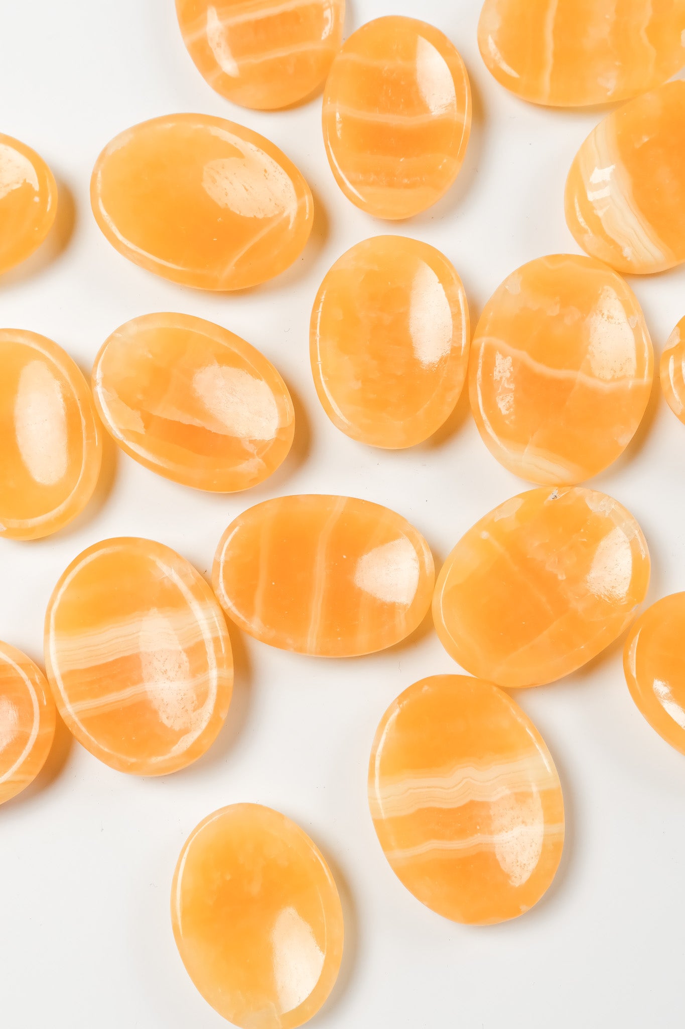 Orange Calcite Worry Stone