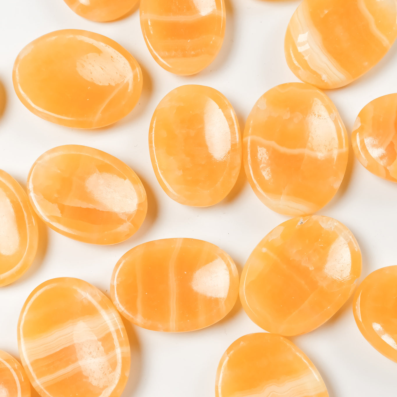 Orange Calcite Worry Stone
