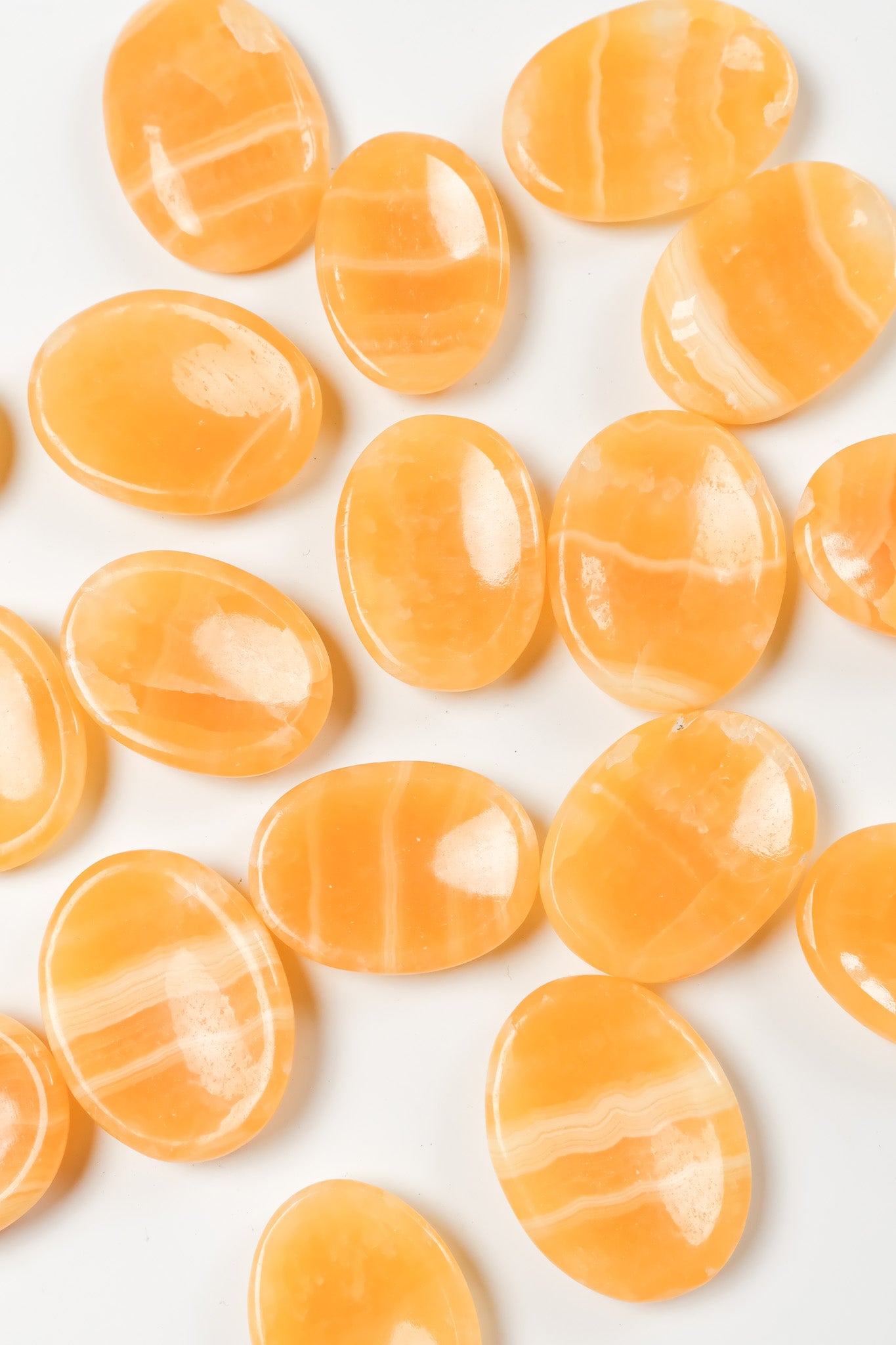 Orange Calcite Worry Stone