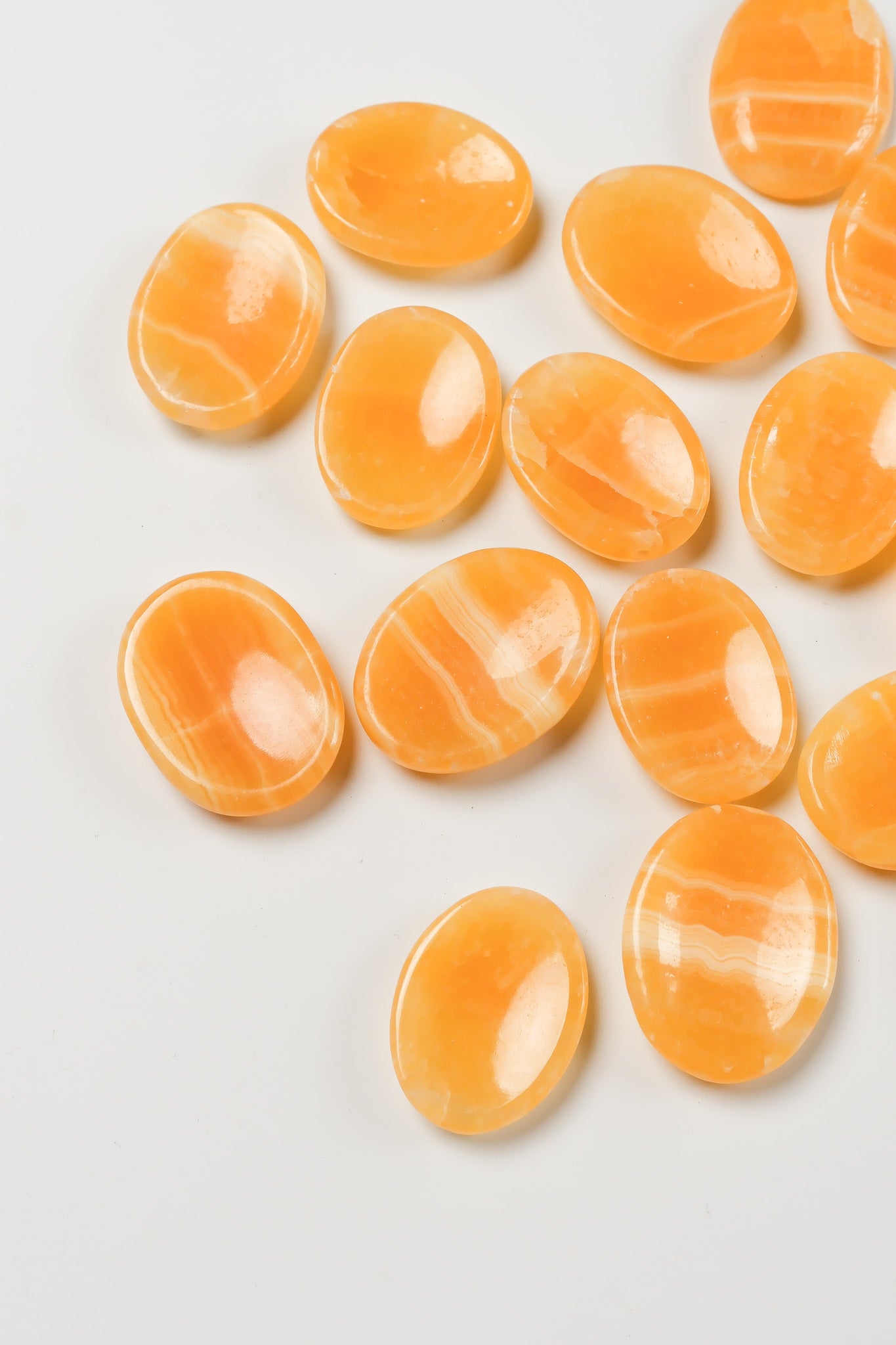 Orange Calcite Worry Stone