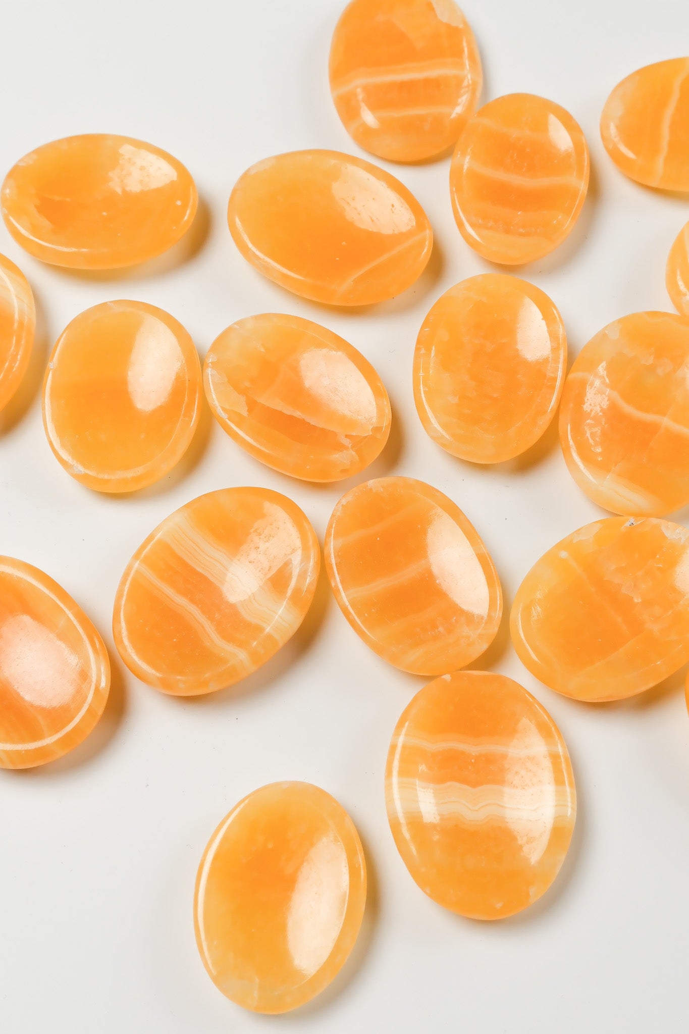 Orange Calcite Worry Stone