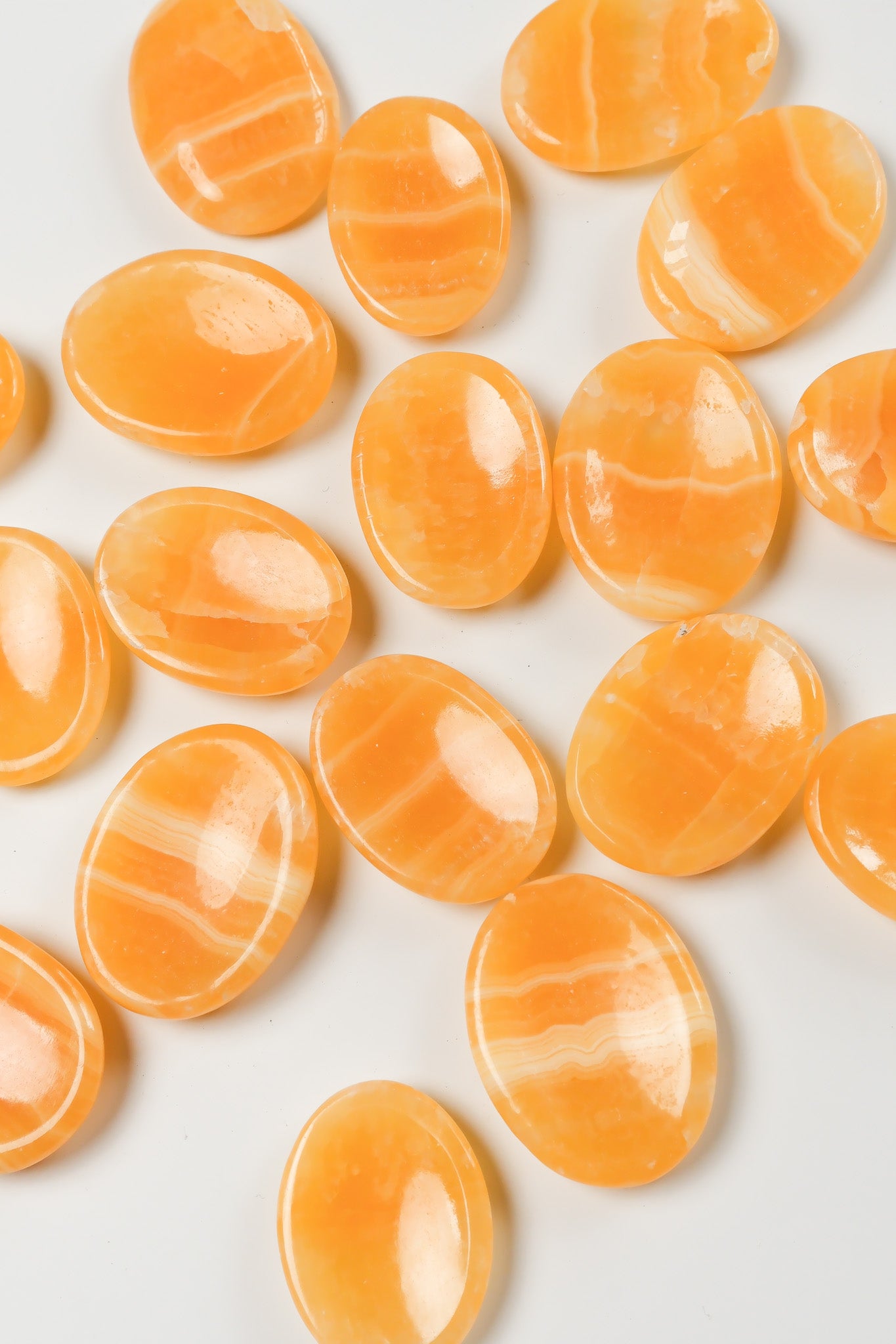 Orange Calcite Worry Stone