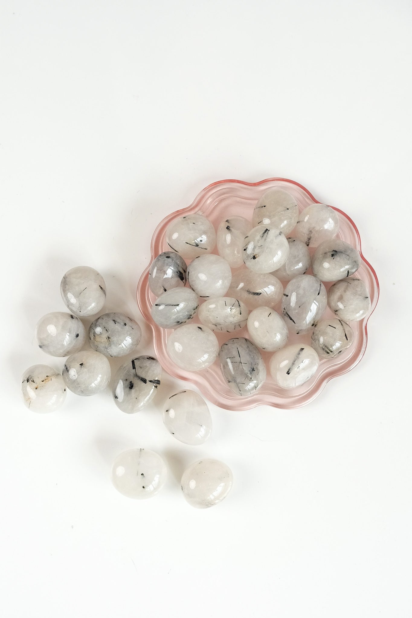 Black Tourmaline in Quartz Tumble