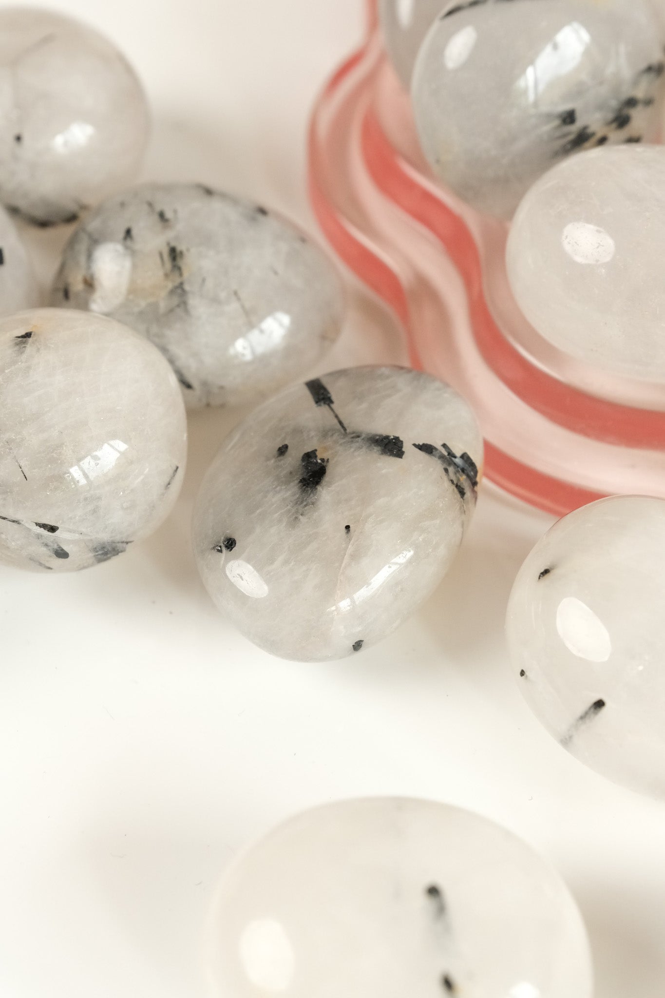 Black Tourmaline in Quartz Tumble