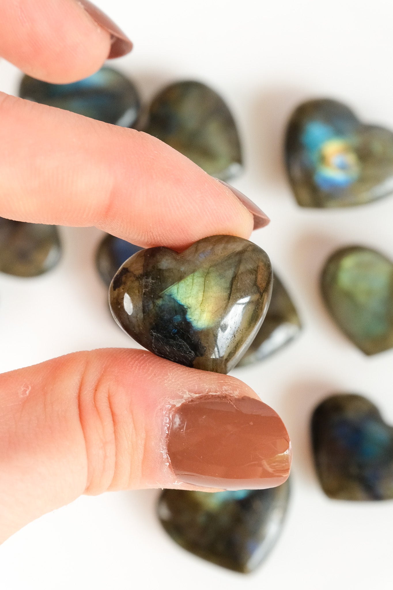 Labradorite Heart