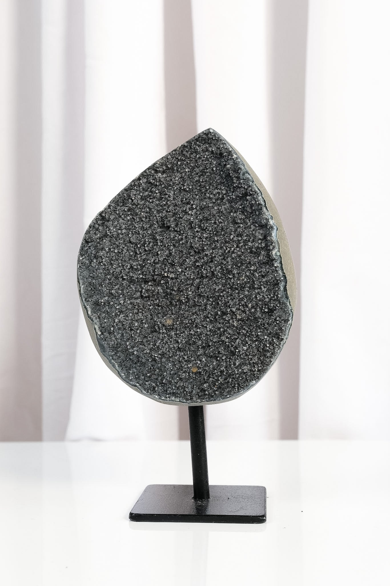 Black Amethyst Cluster on Stand