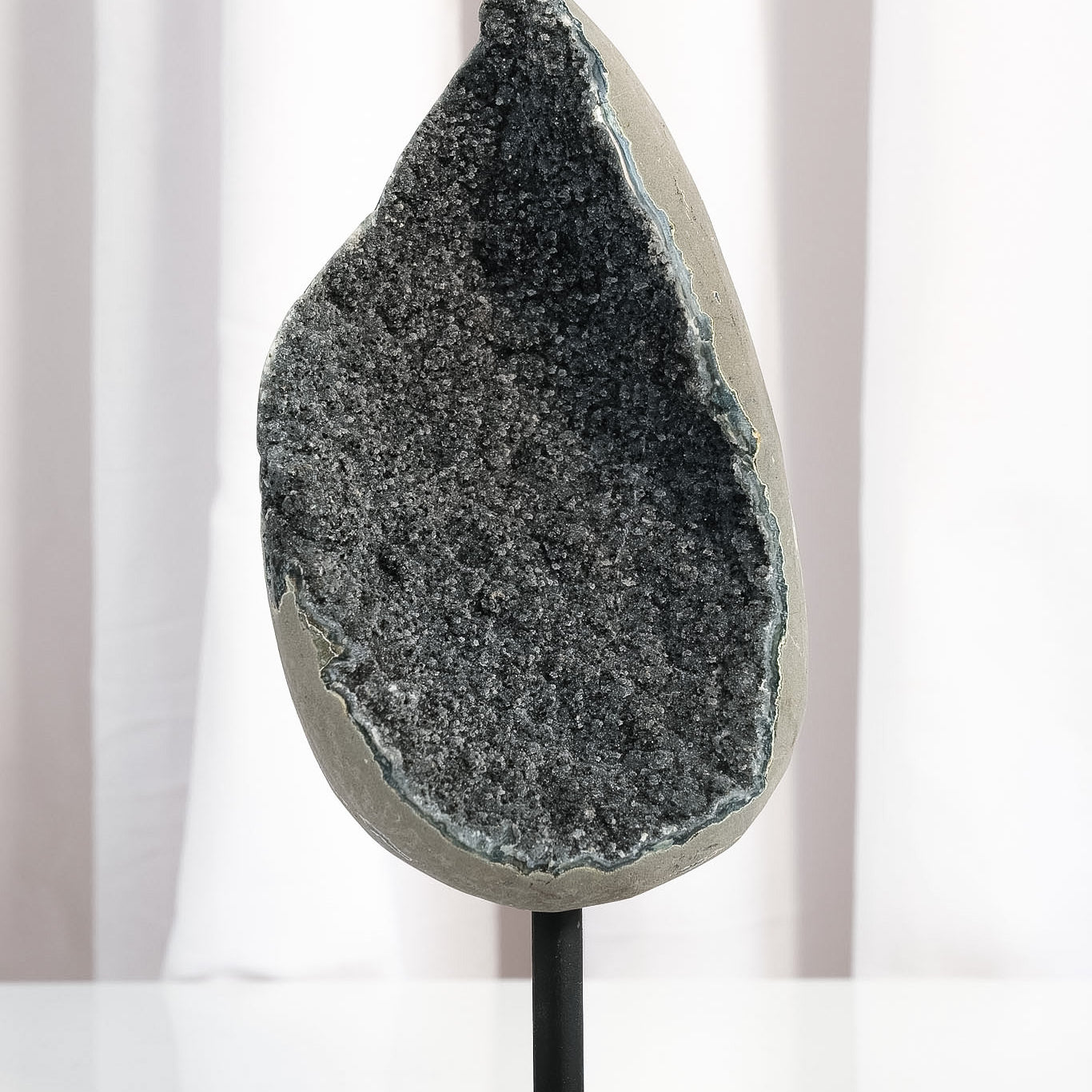 Black Amethyst Cluster on Stand