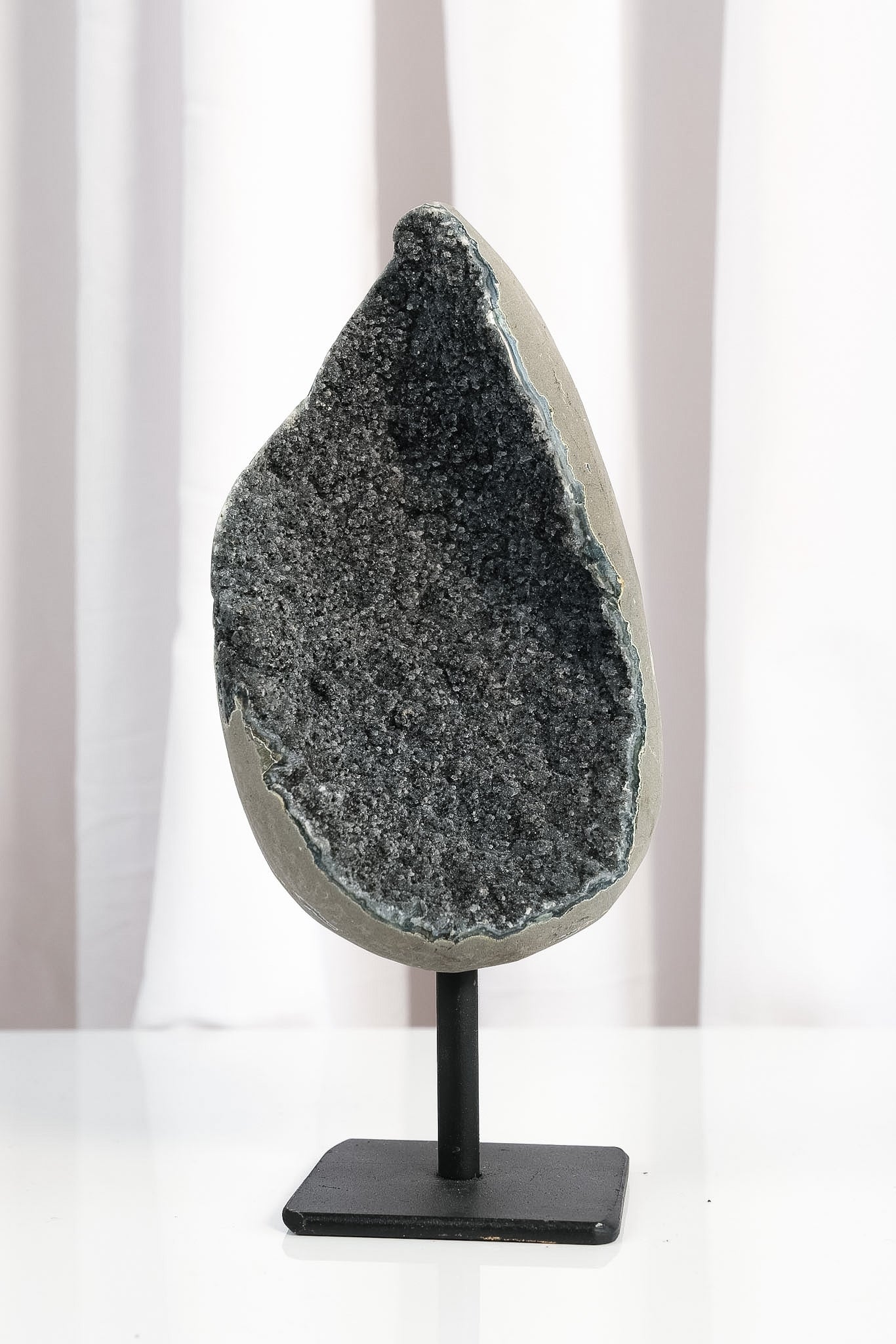 Black Amethyst Cluster on Stand