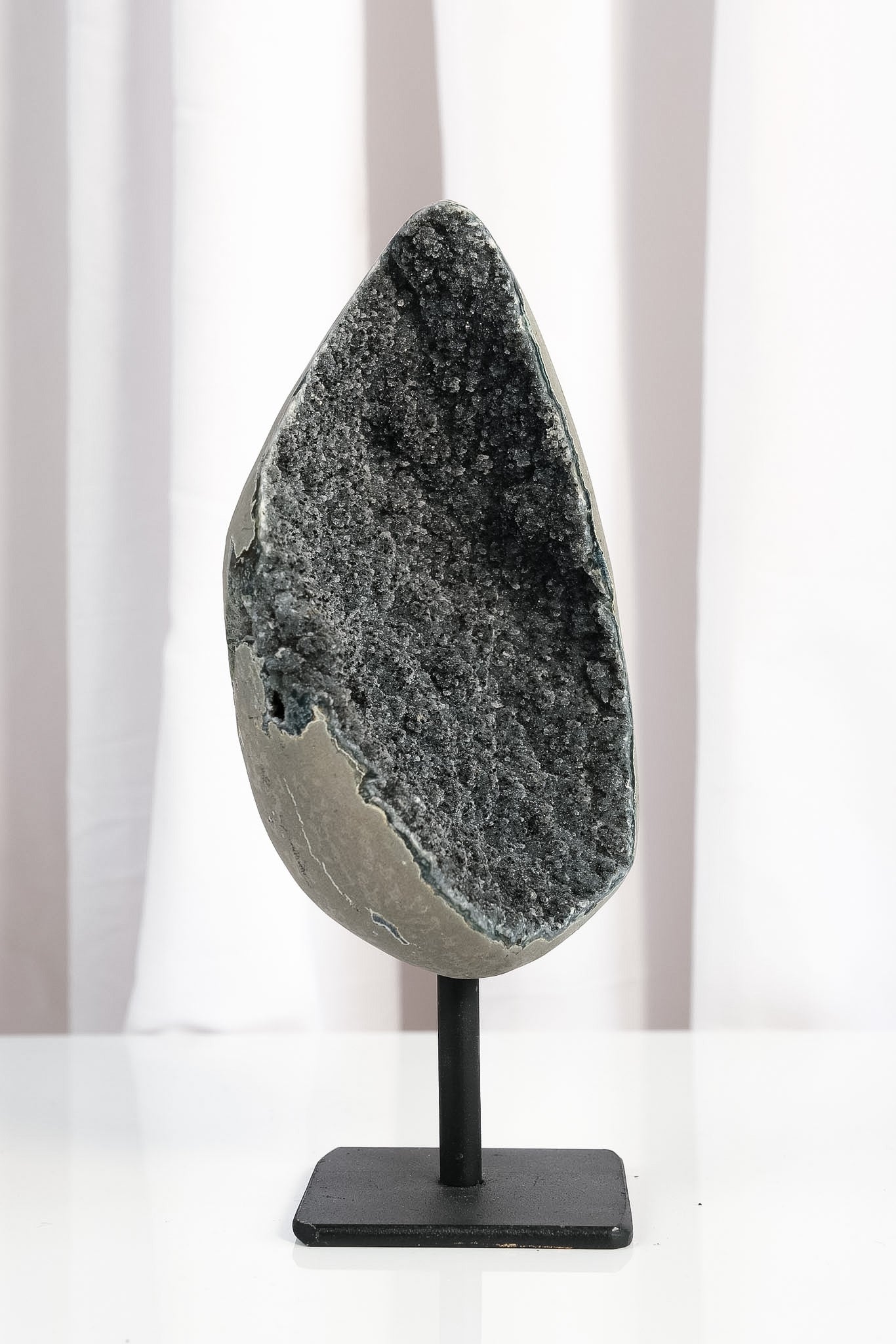 Black Amethyst Cluster on Stand