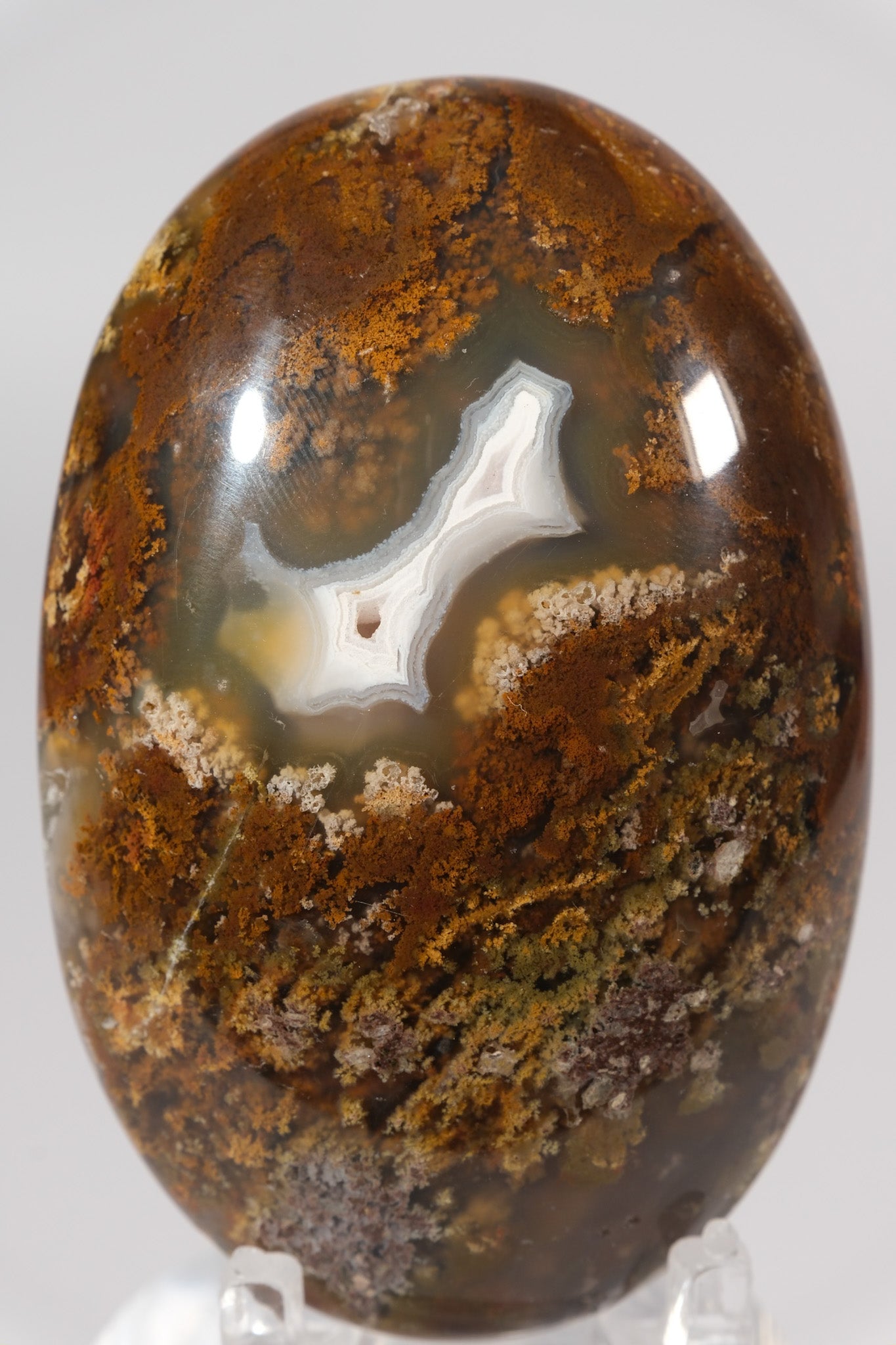 Scenic Moss Agate Palmstone