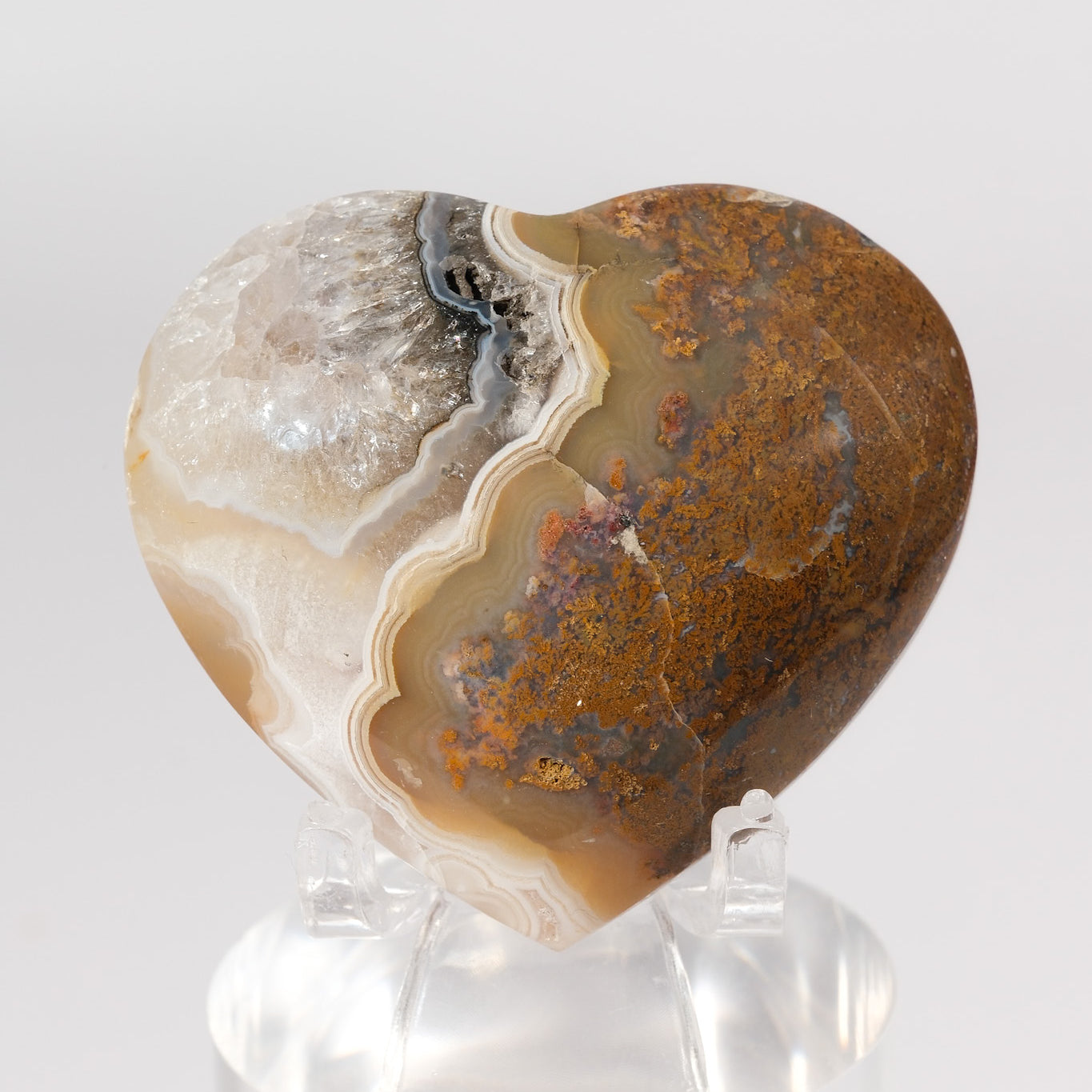 Scenic Moss Agate Heart