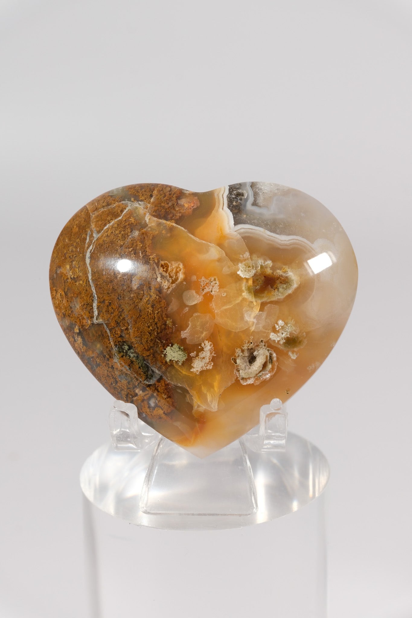 Scenic Moss Agate Heart
