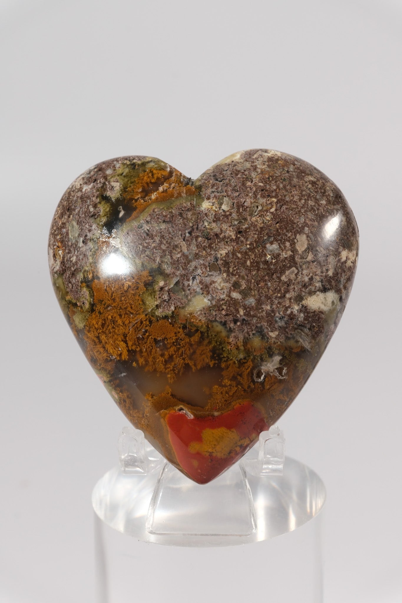 Scenic Moss Agate Heart